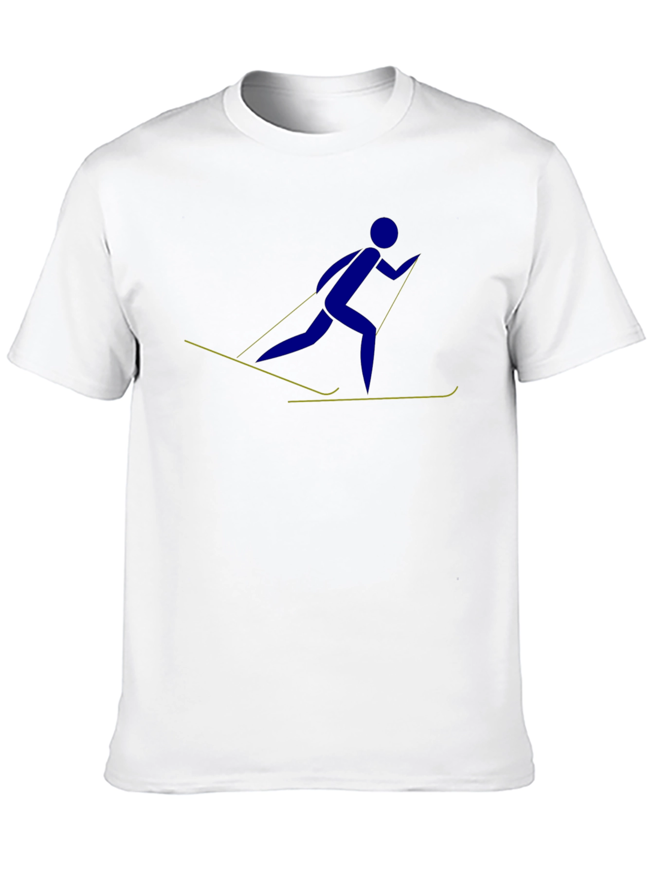 Skiing Stick Figure Graphic Tee