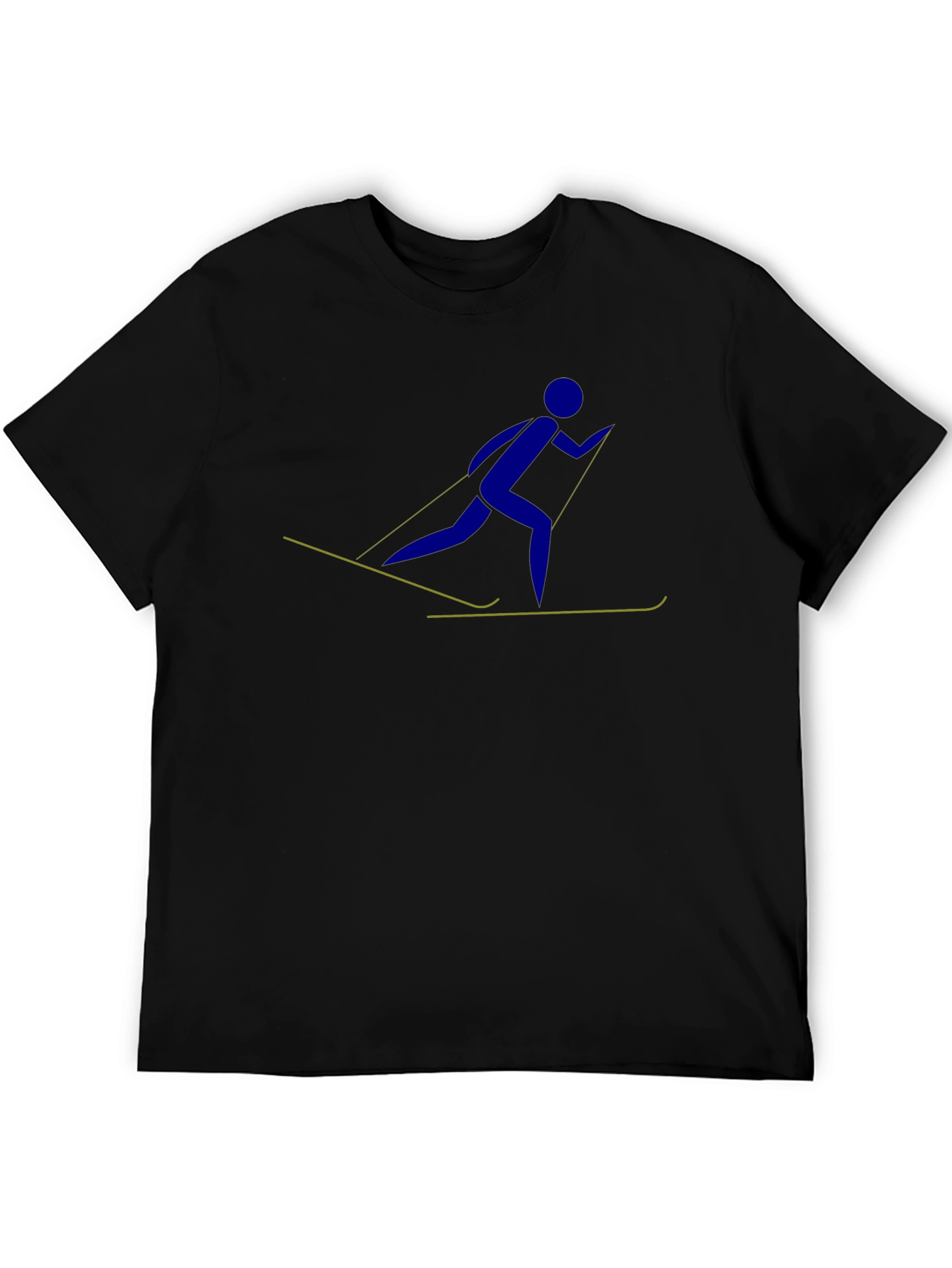 Skiing Stick Figure Graphic Tee