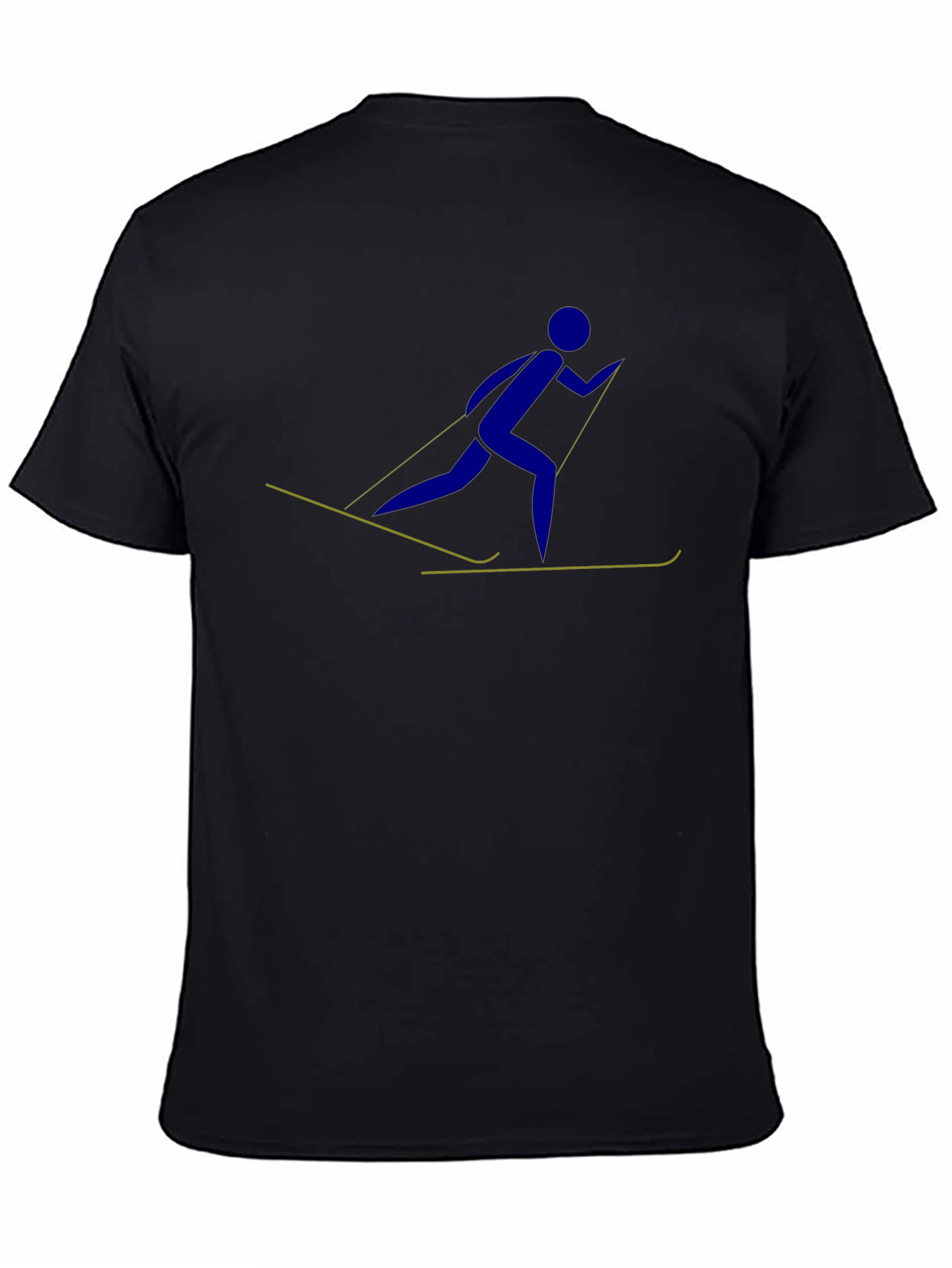 Skiing Stick Figure Graphic Tee