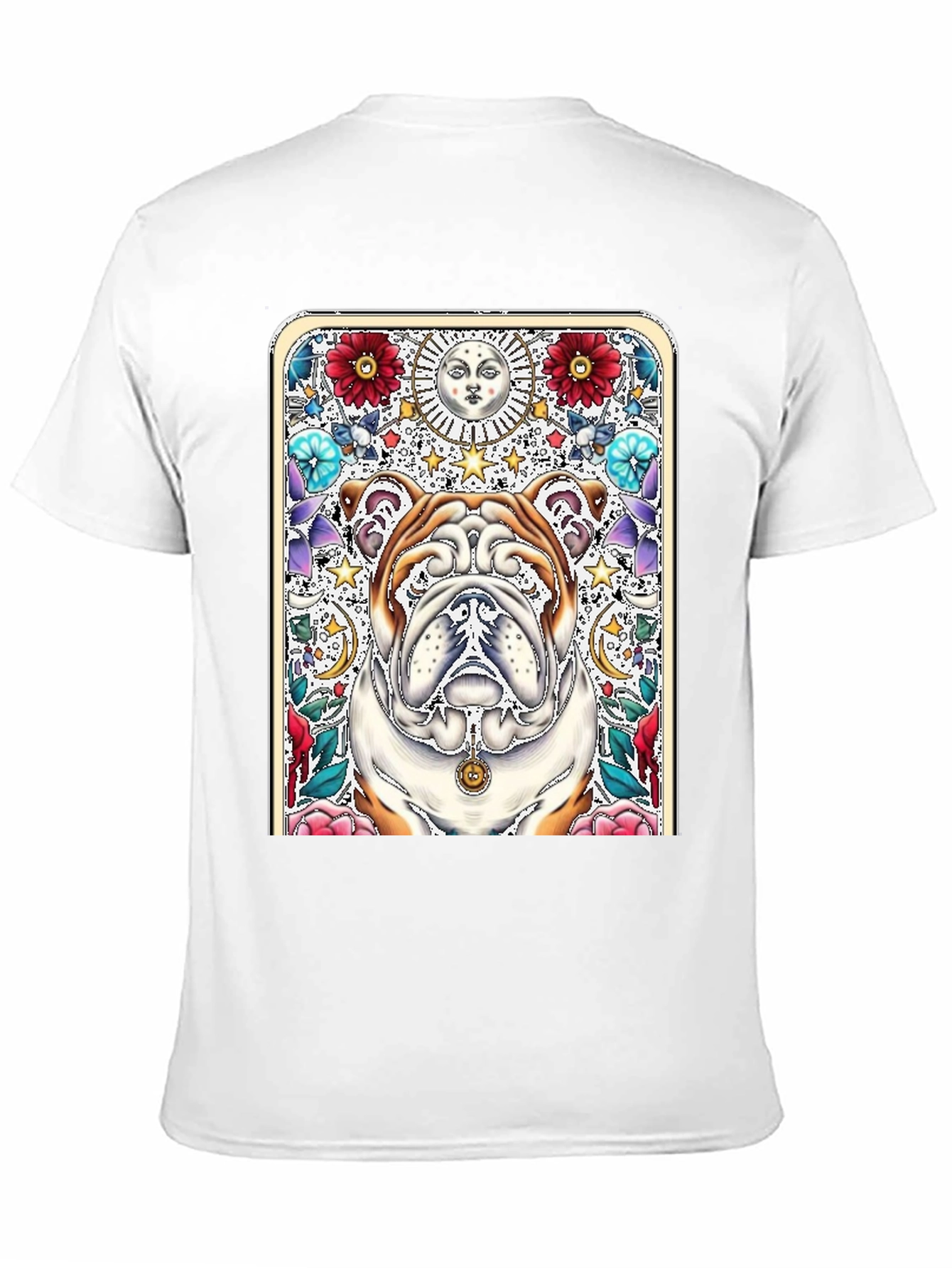Bulldog Tarot Card T-Shirt - Unique Graphic Tee