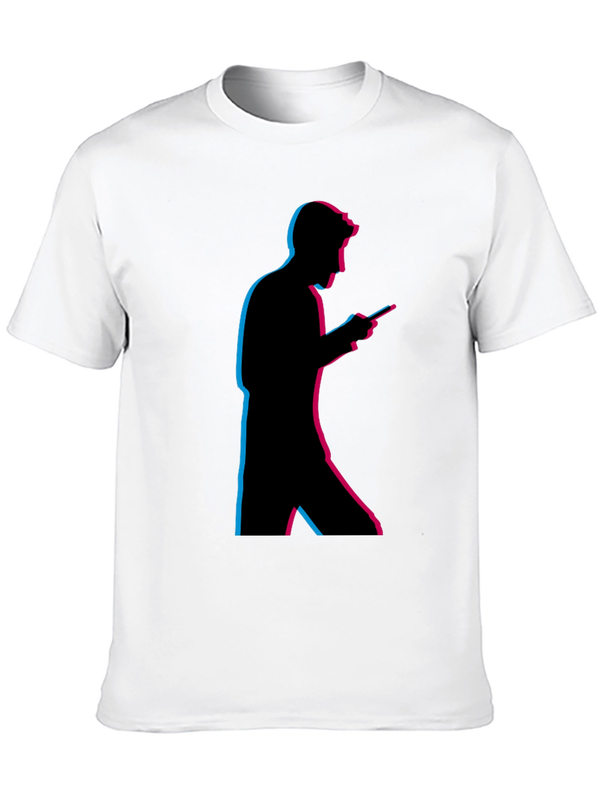 Mens Black Silhouette Graphic Tee - Trendy Design
