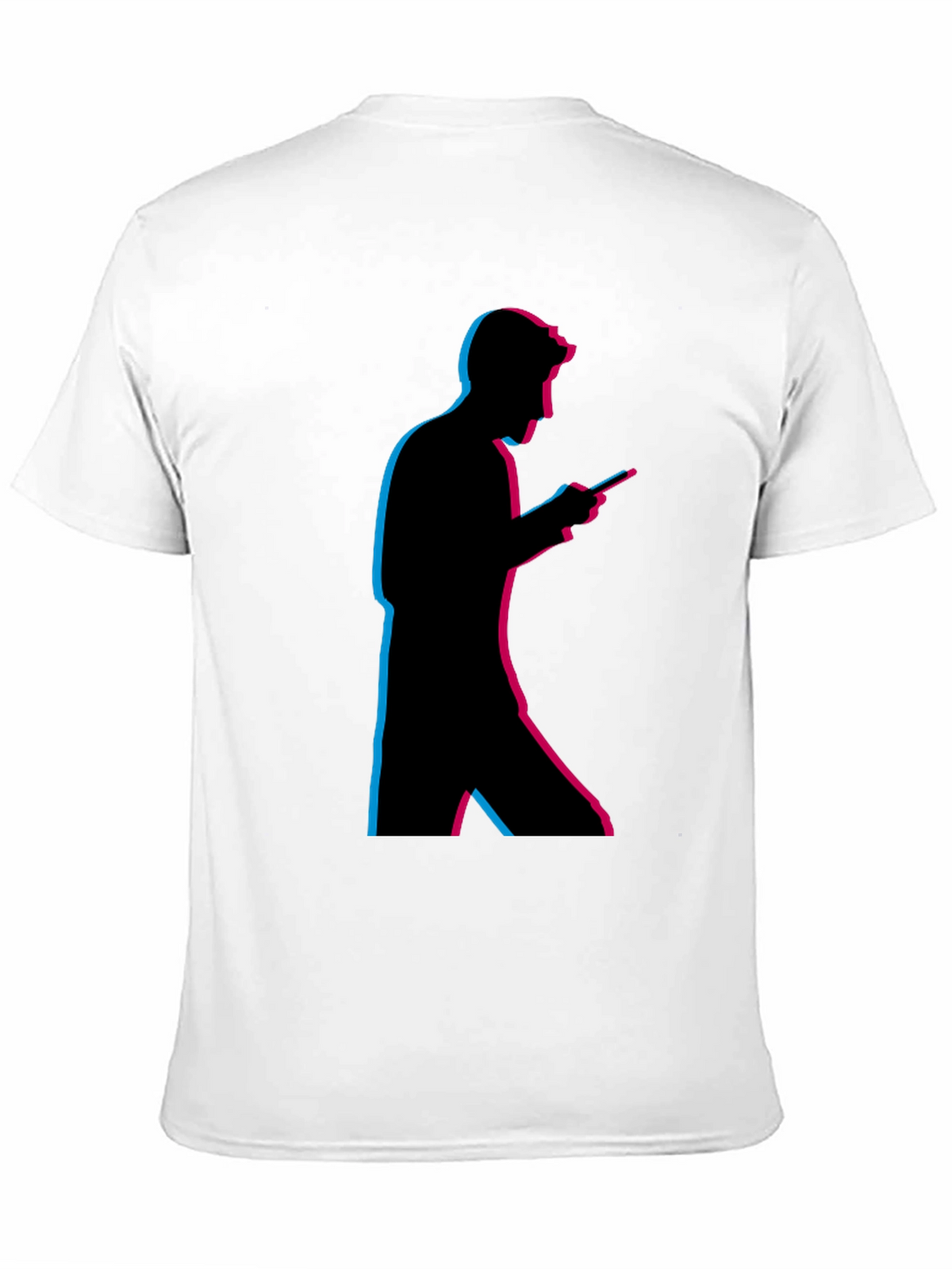 Mens Black Silhouette Graphic Tee - Trendy Design