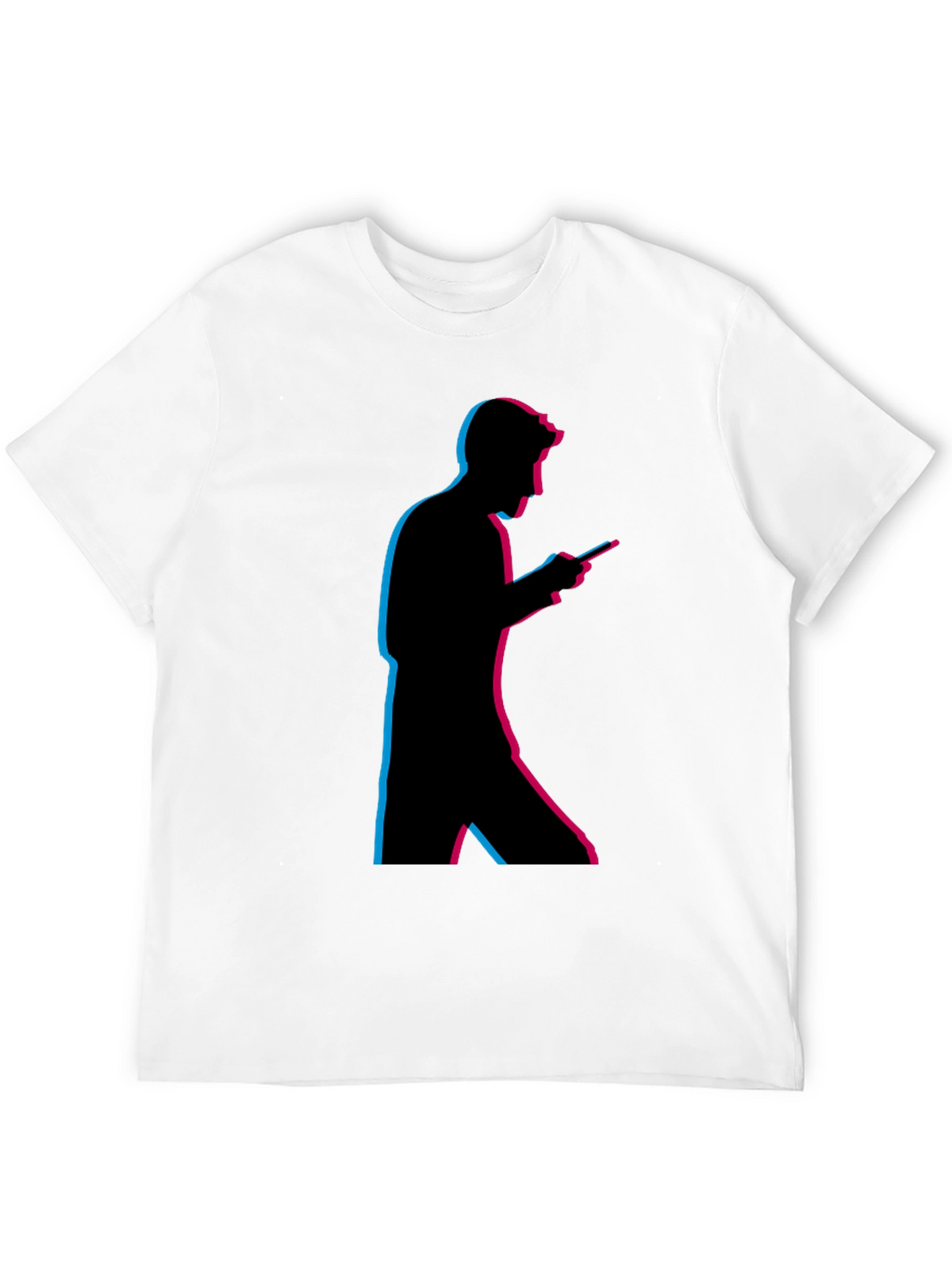 Mens Black Silhouette Graphic Tee - Trendy Design