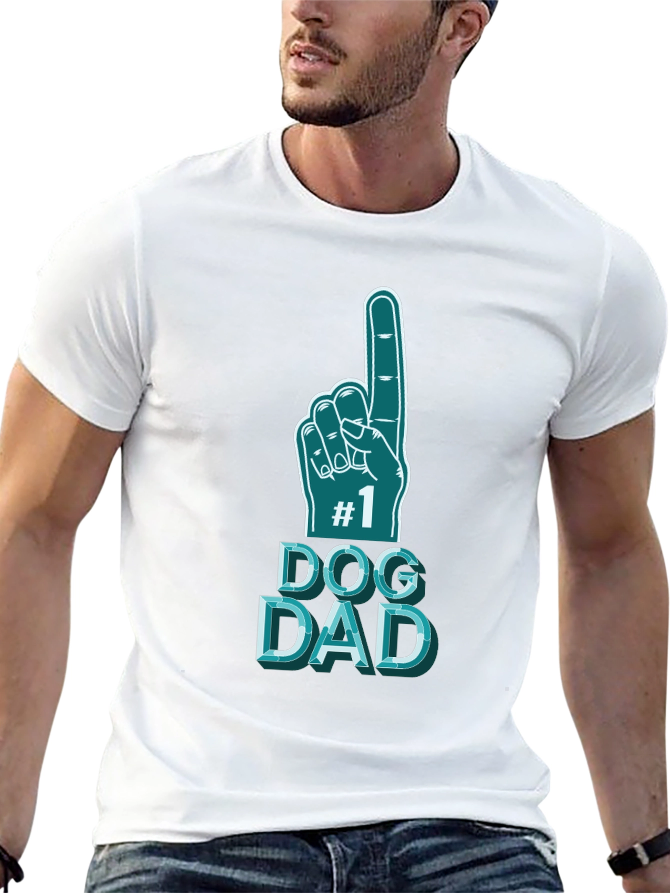 #1 Dog Dad T-Shirt - Black Graphic Tee