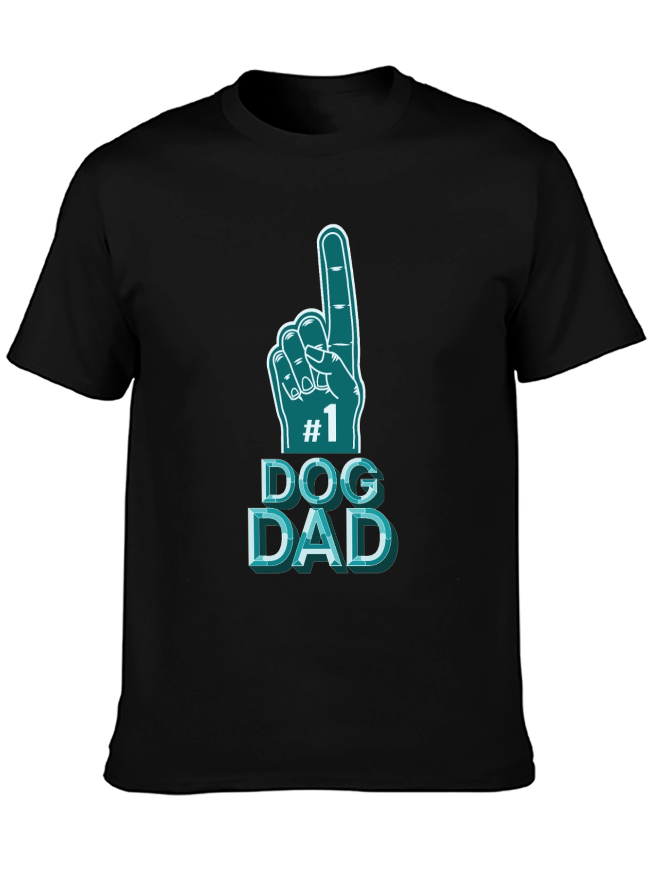 #1 Dog Dad T-Shirt - Black Graphic Tee