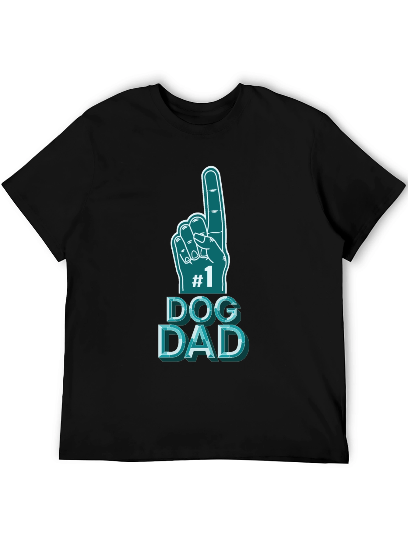 #1 Dog Dad T-Shirt - Black Graphic Tee