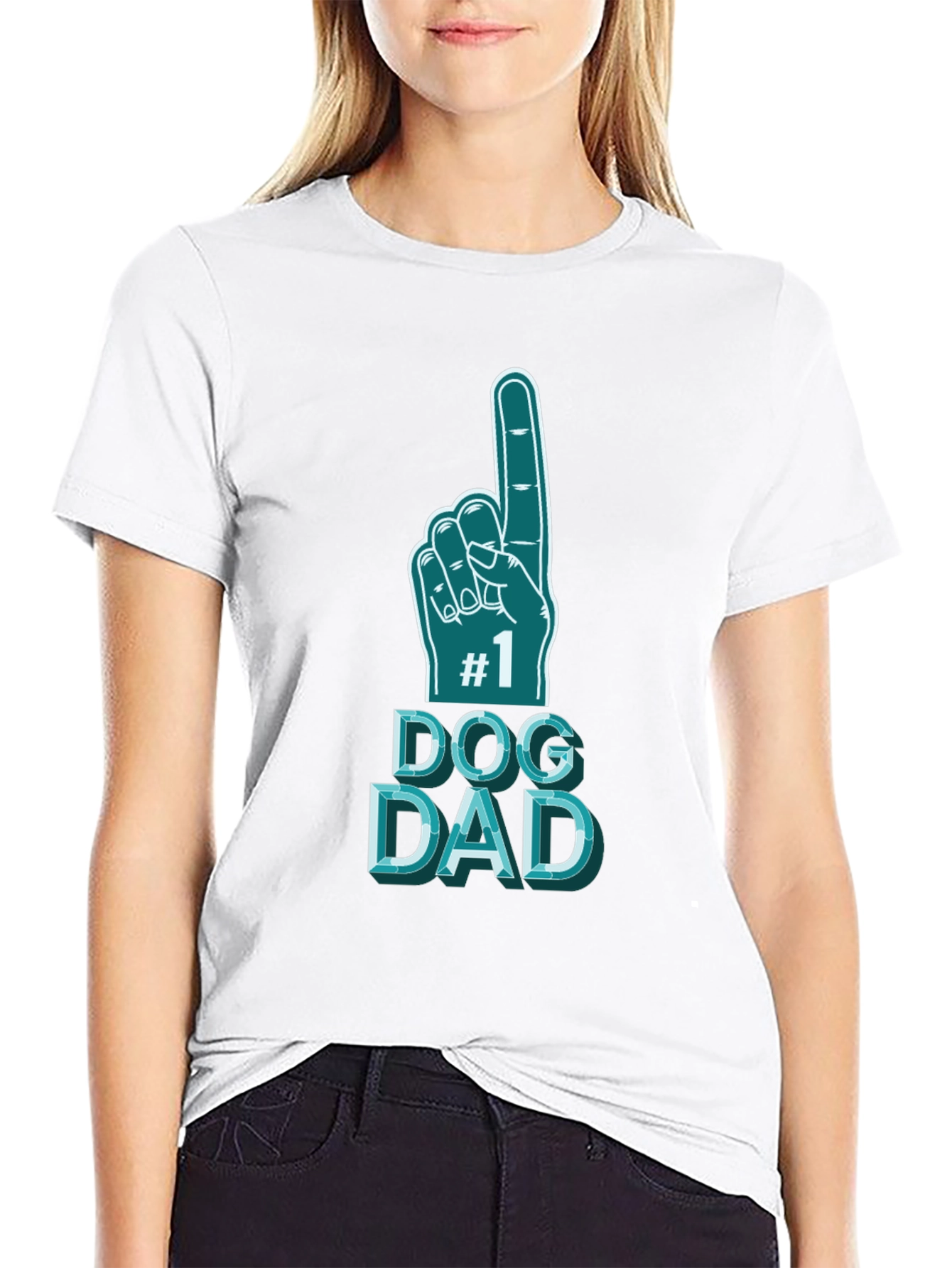#1 Dog Dad T-Shirt - Black Graphic Tee