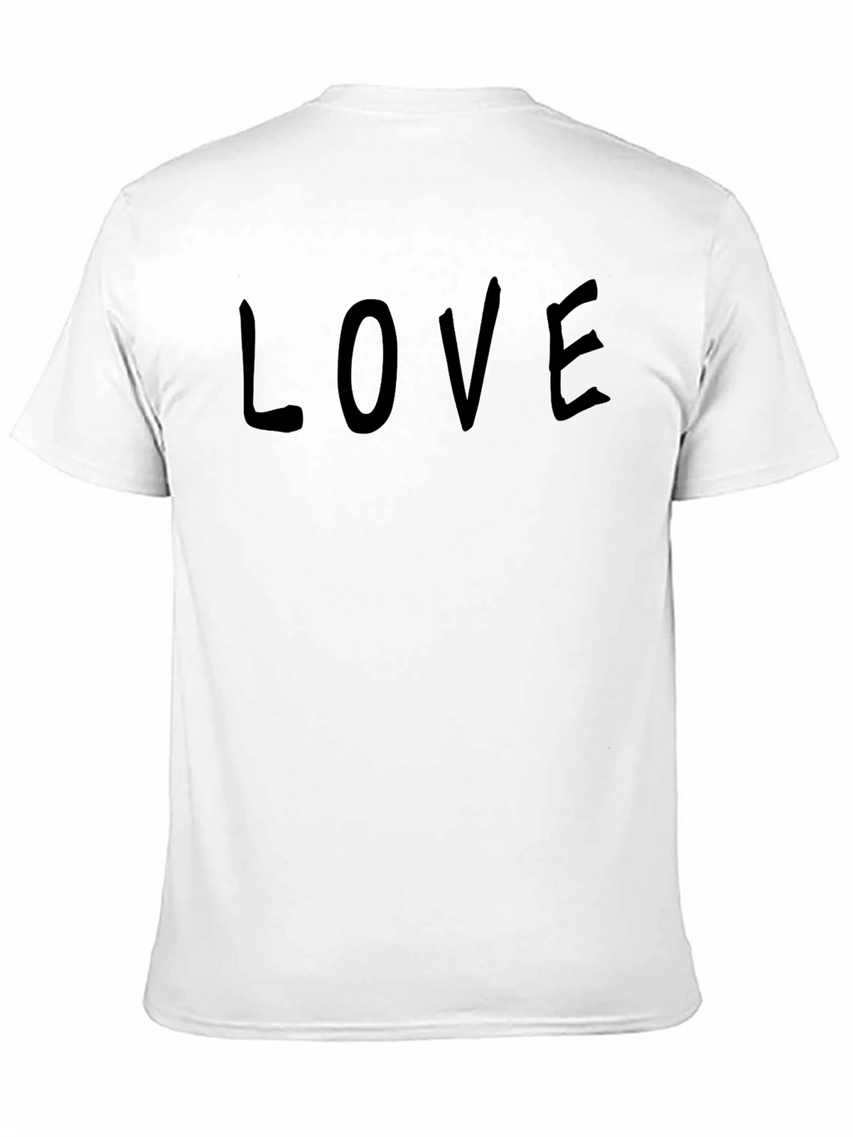 Mens Black LOVE Graphic Tee - Casual Fashion