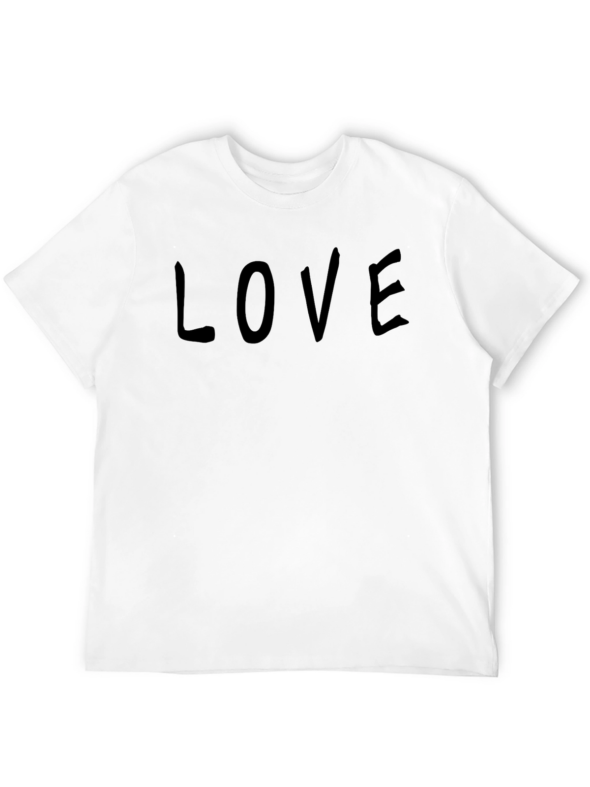Mens Black LOVE Graphic Tee - Casual Fashion