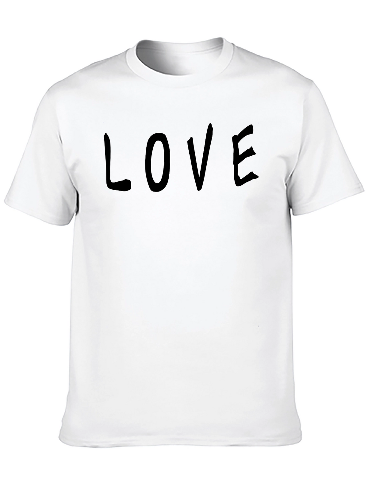 Mens Black LOVE Graphic Tee - Casual Fashion