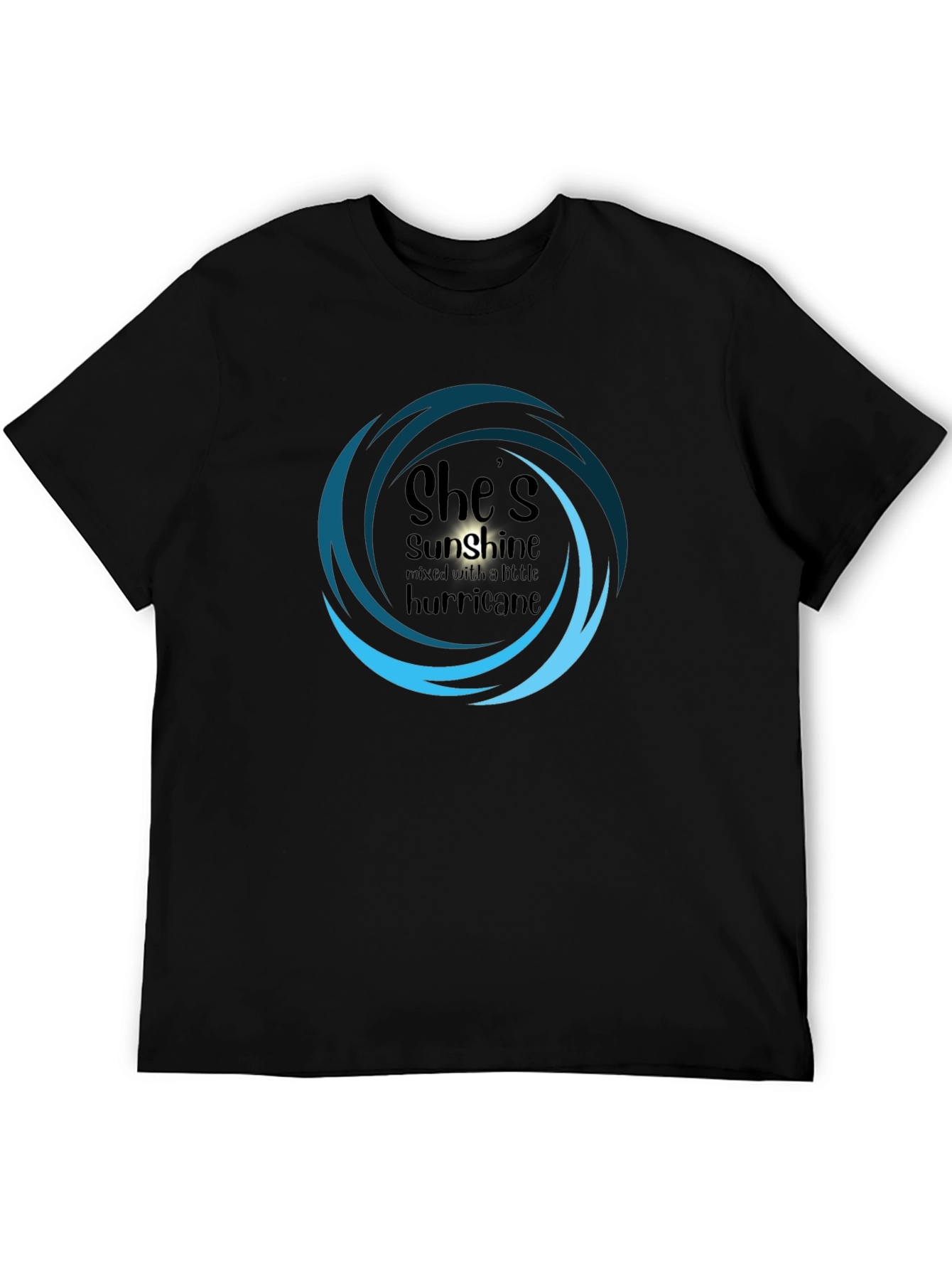 Shes Sunshine & Hurricane Tee - Black
