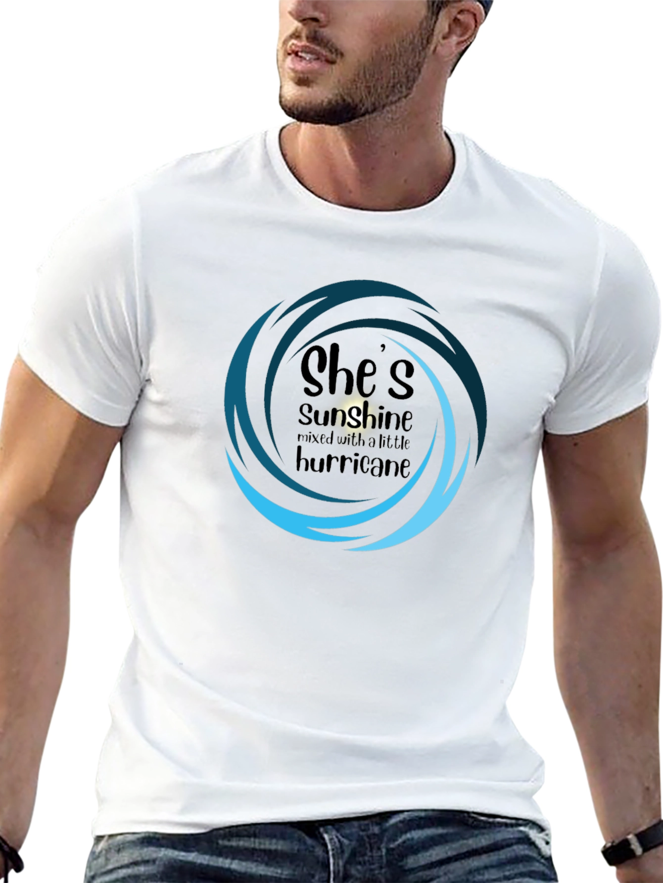 Shes Sunshine & Hurricane Tee - Black