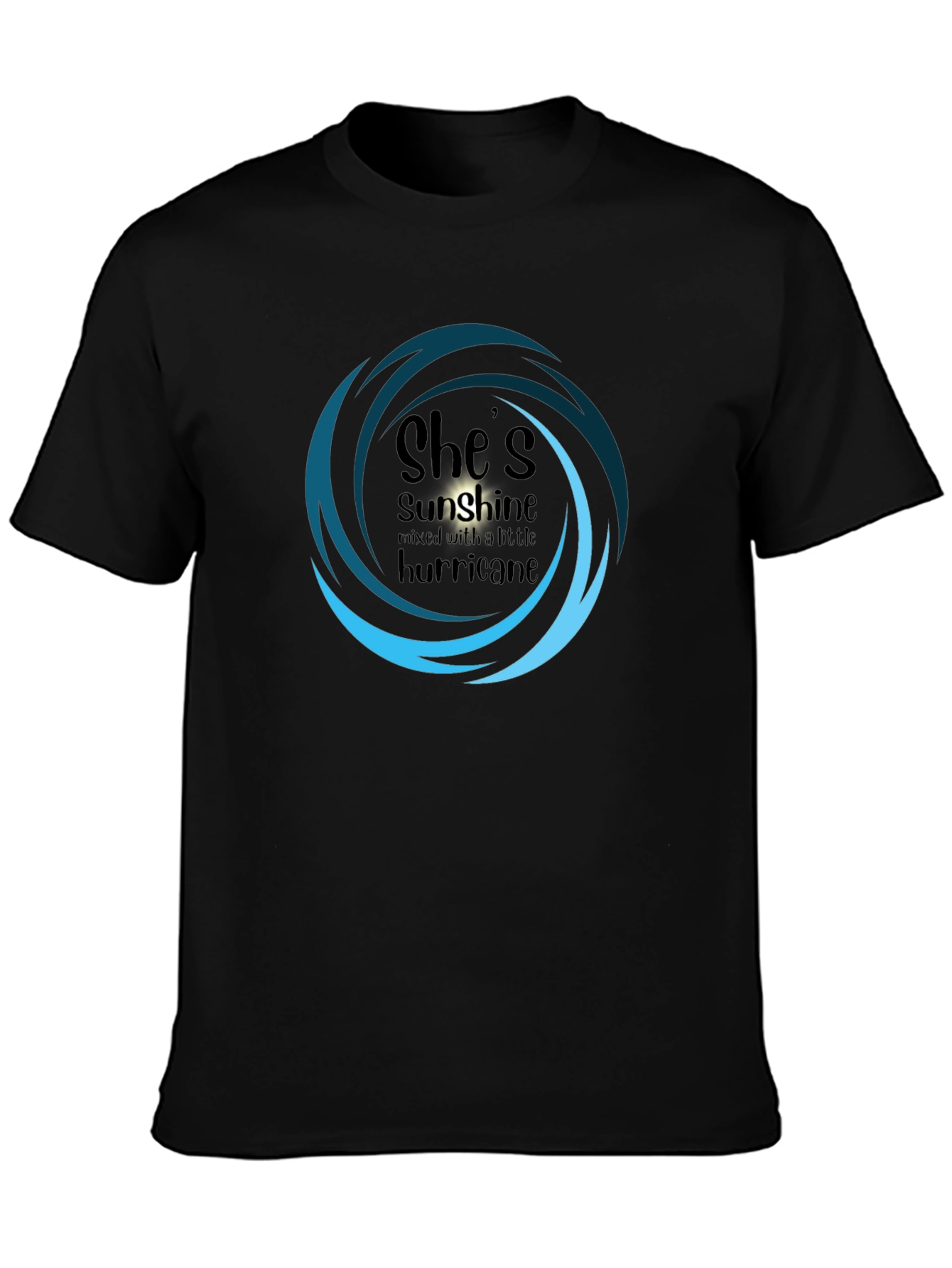 Shes Sunshine & Hurricane Tee - Black
