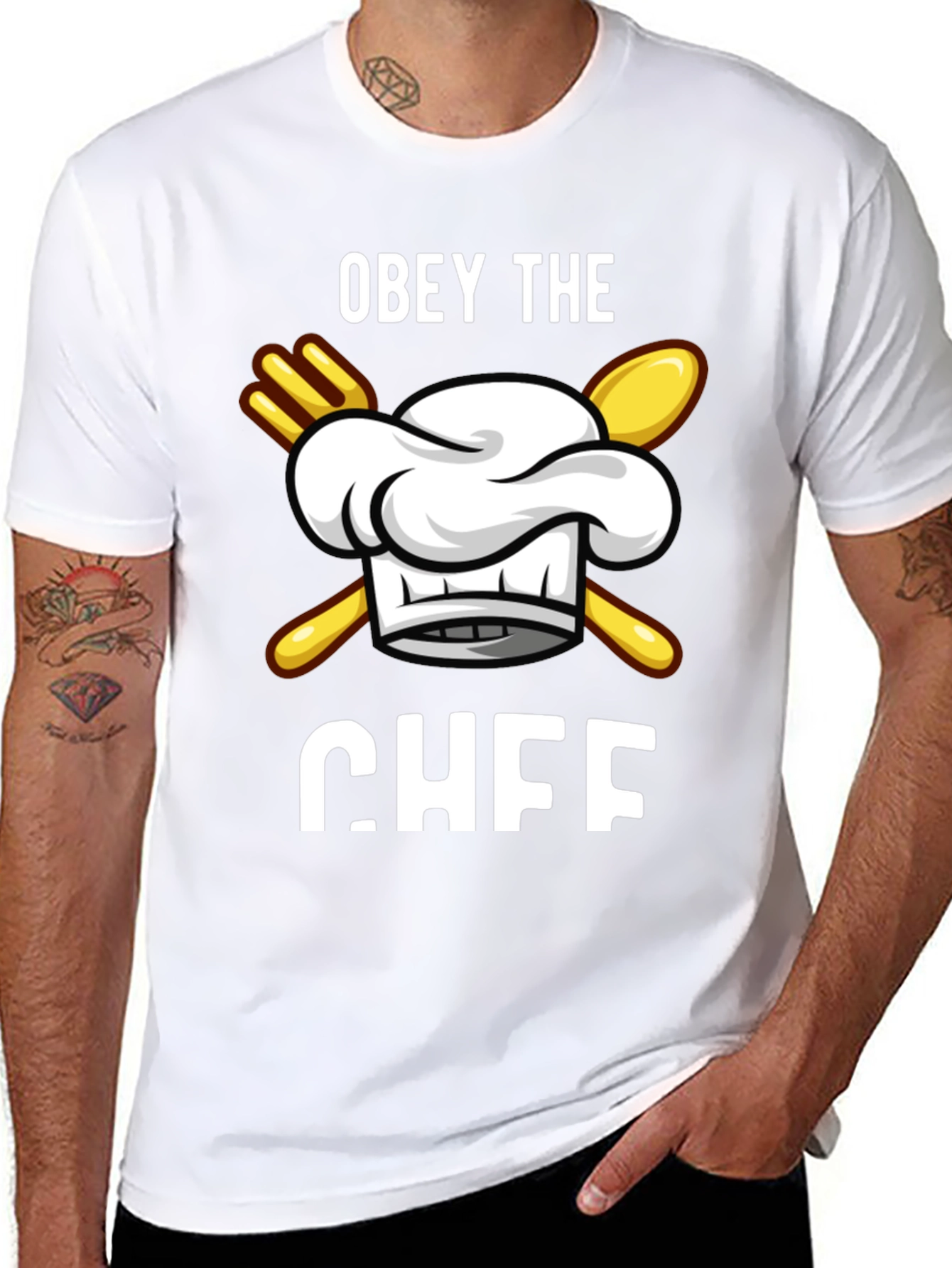 Obey the Chef T-Shirt Funny Cooking Apparel