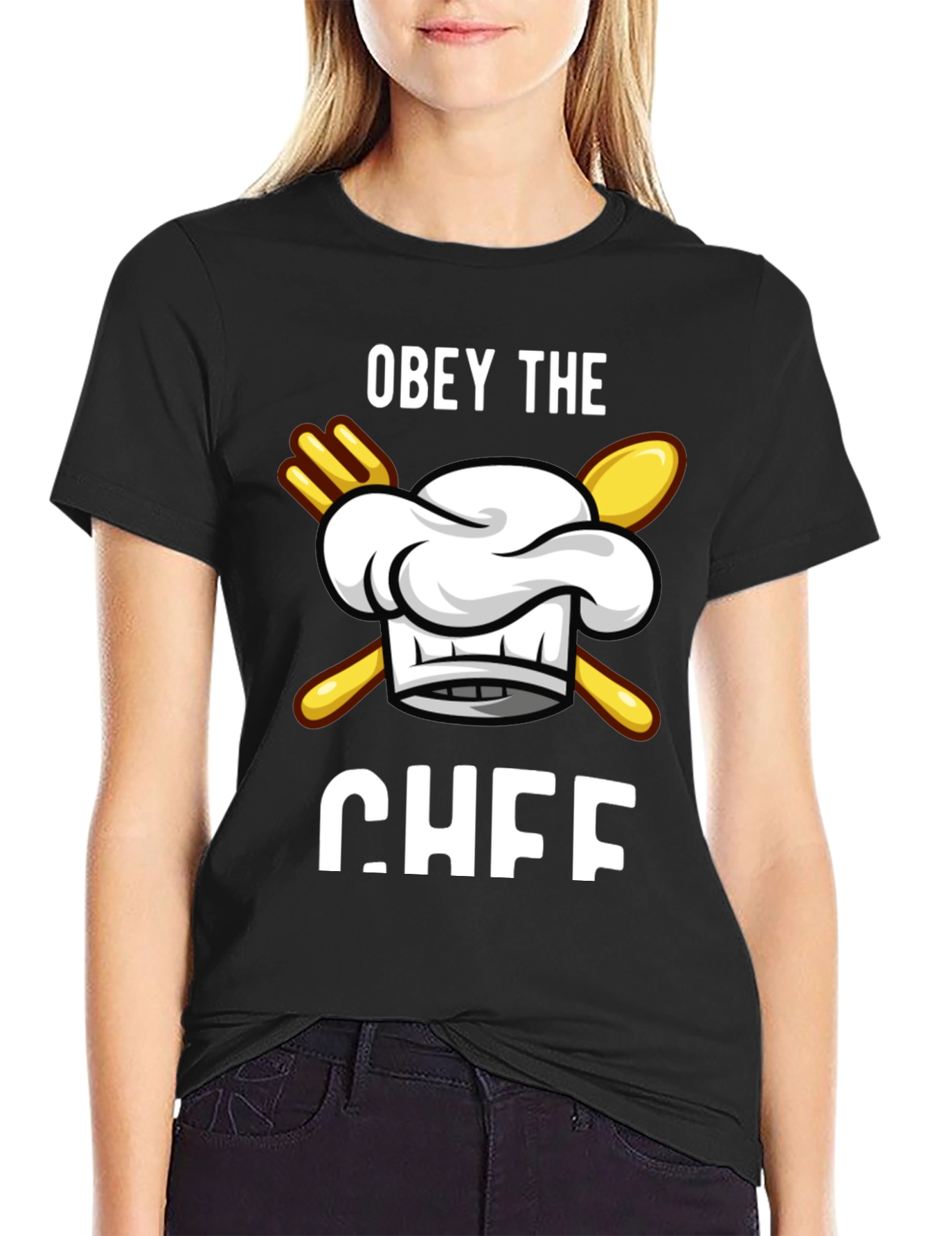 Obey the Chef T-Shirt Funny Cooking Apparel