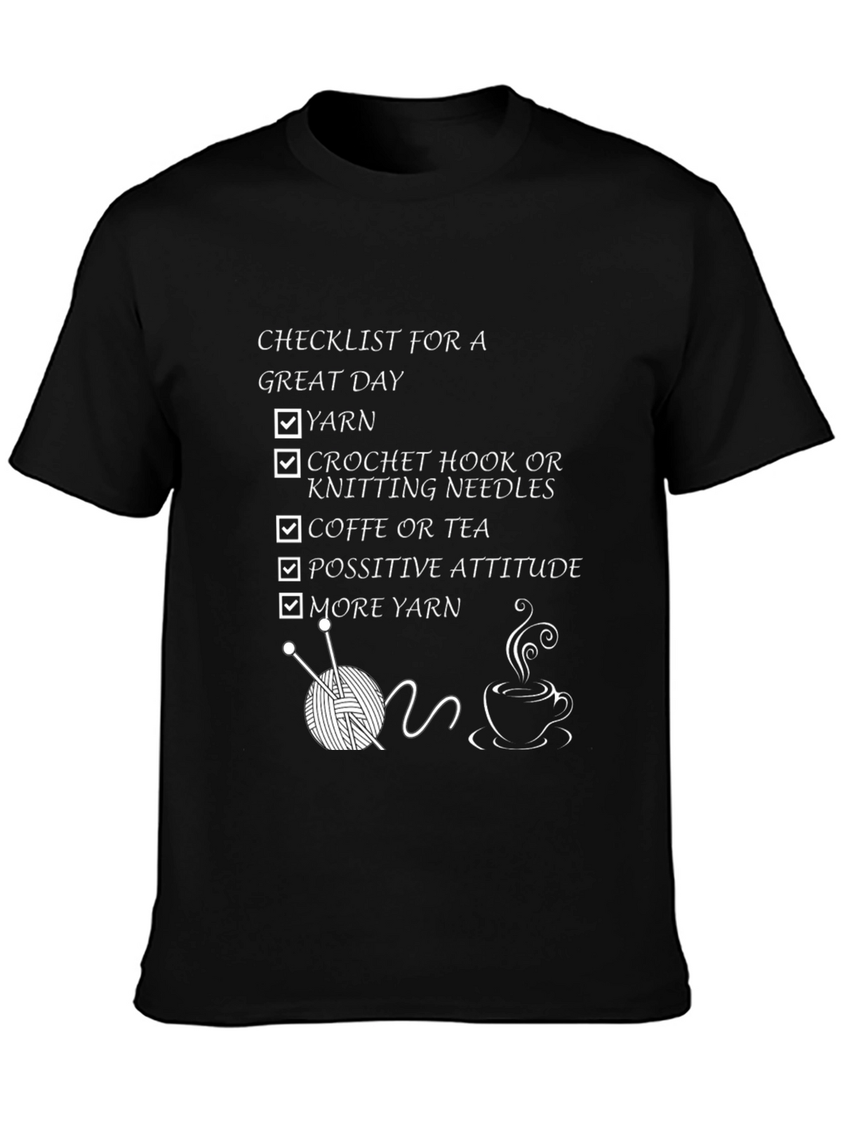 Knitting Lovers Checklist T-Shirt