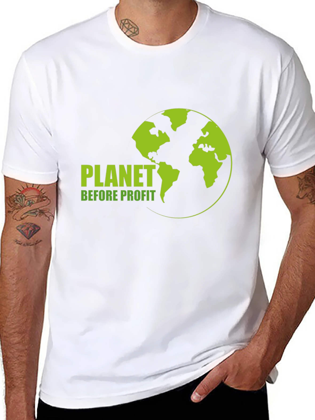 Planet Before Profit Black Graphic Tee