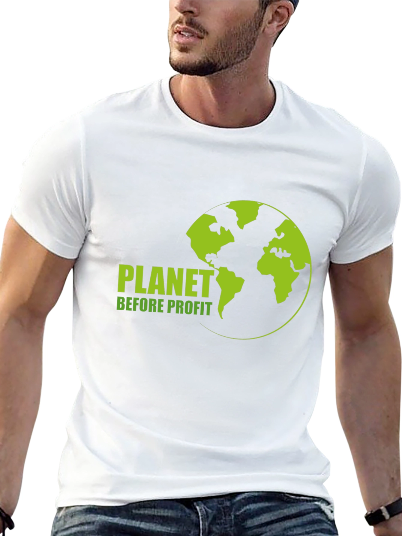 Planet Before Profit Black Graphic Tee