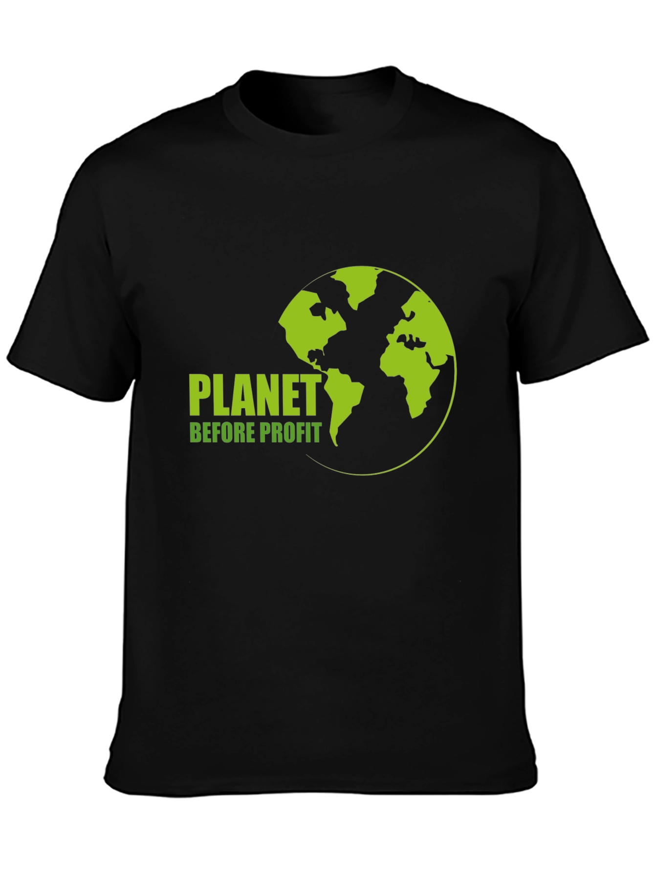 Planet Before Profit Black Graphic Tee