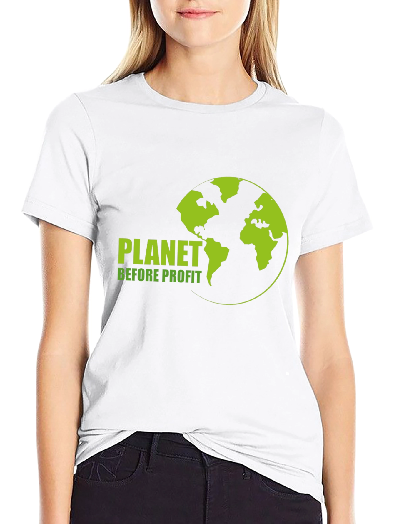 Planet Before Profit Black Graphic Tee