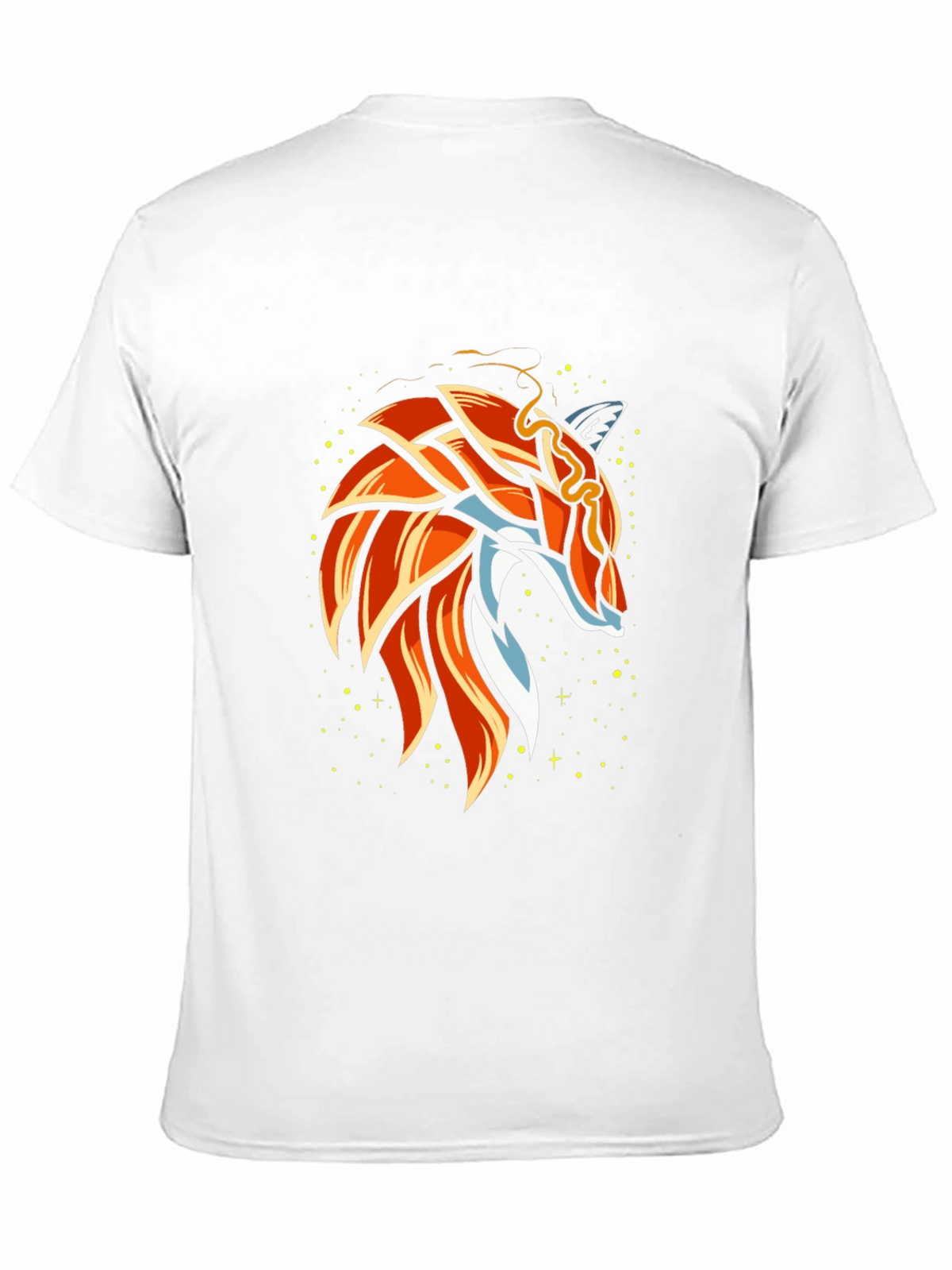 Geometric Fox Graphic Black T-Shirt