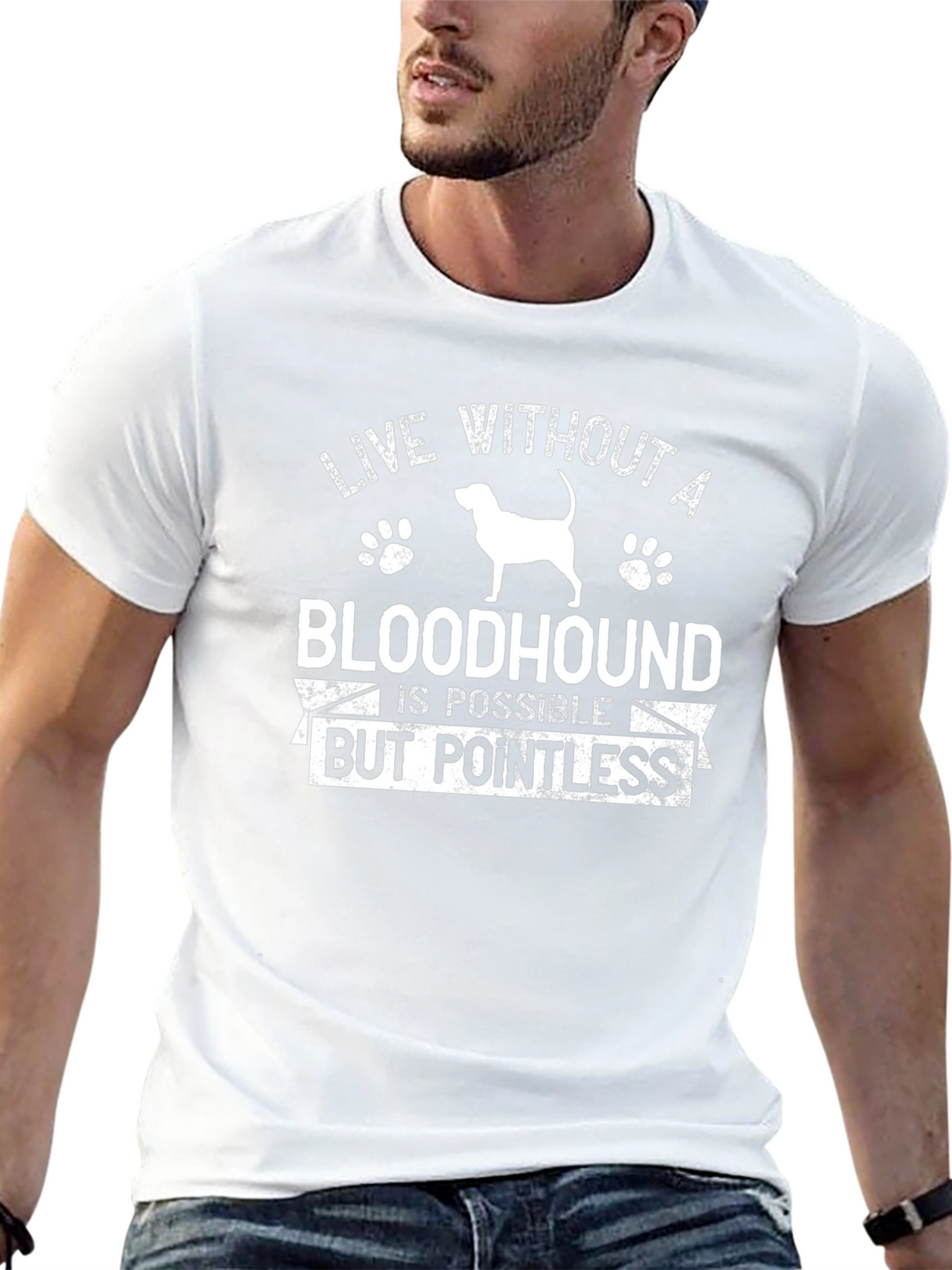 Bloodhound Dog T-Shirt: Live Without a Point