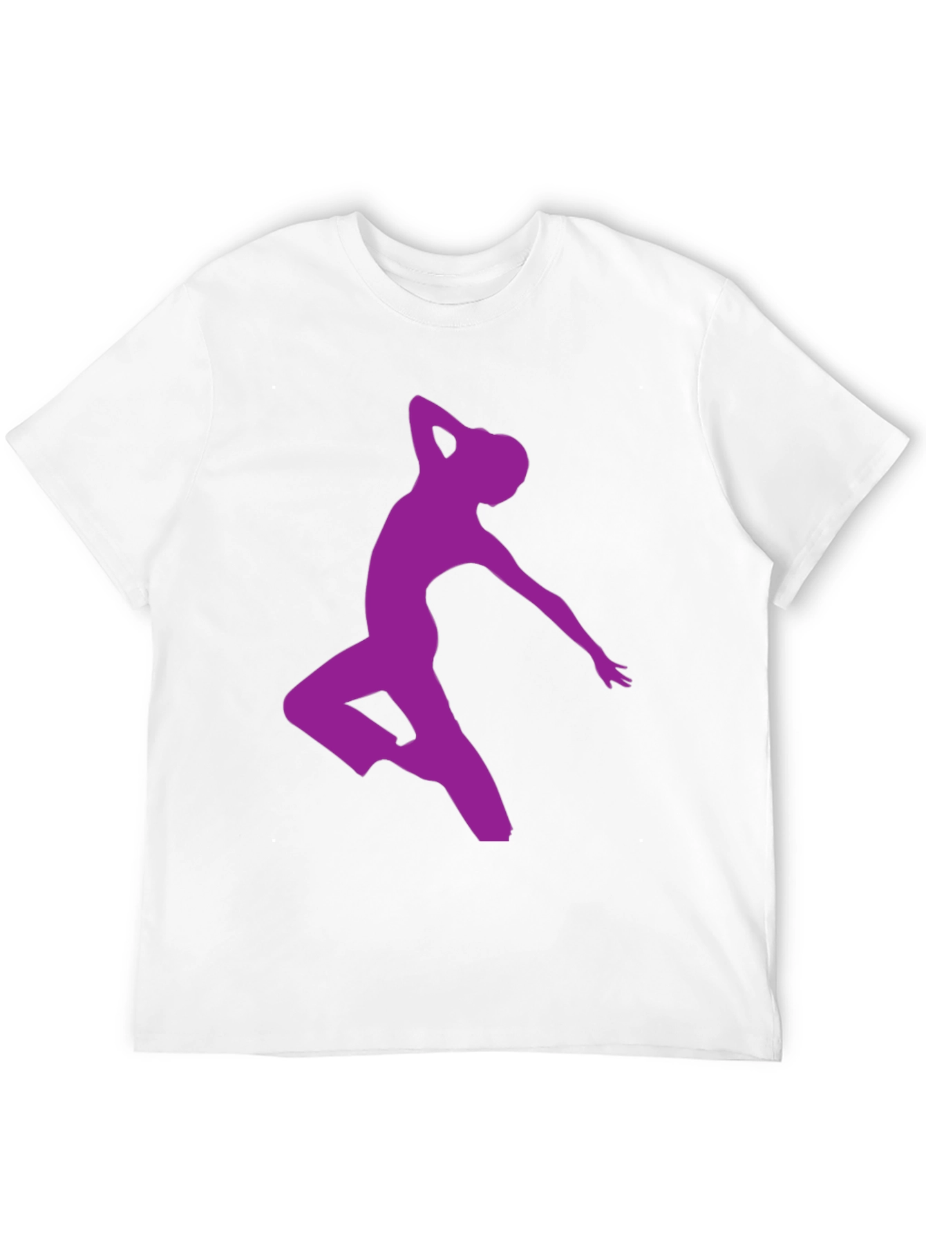Purple Dancer Silhouette Black Graphic Tee
