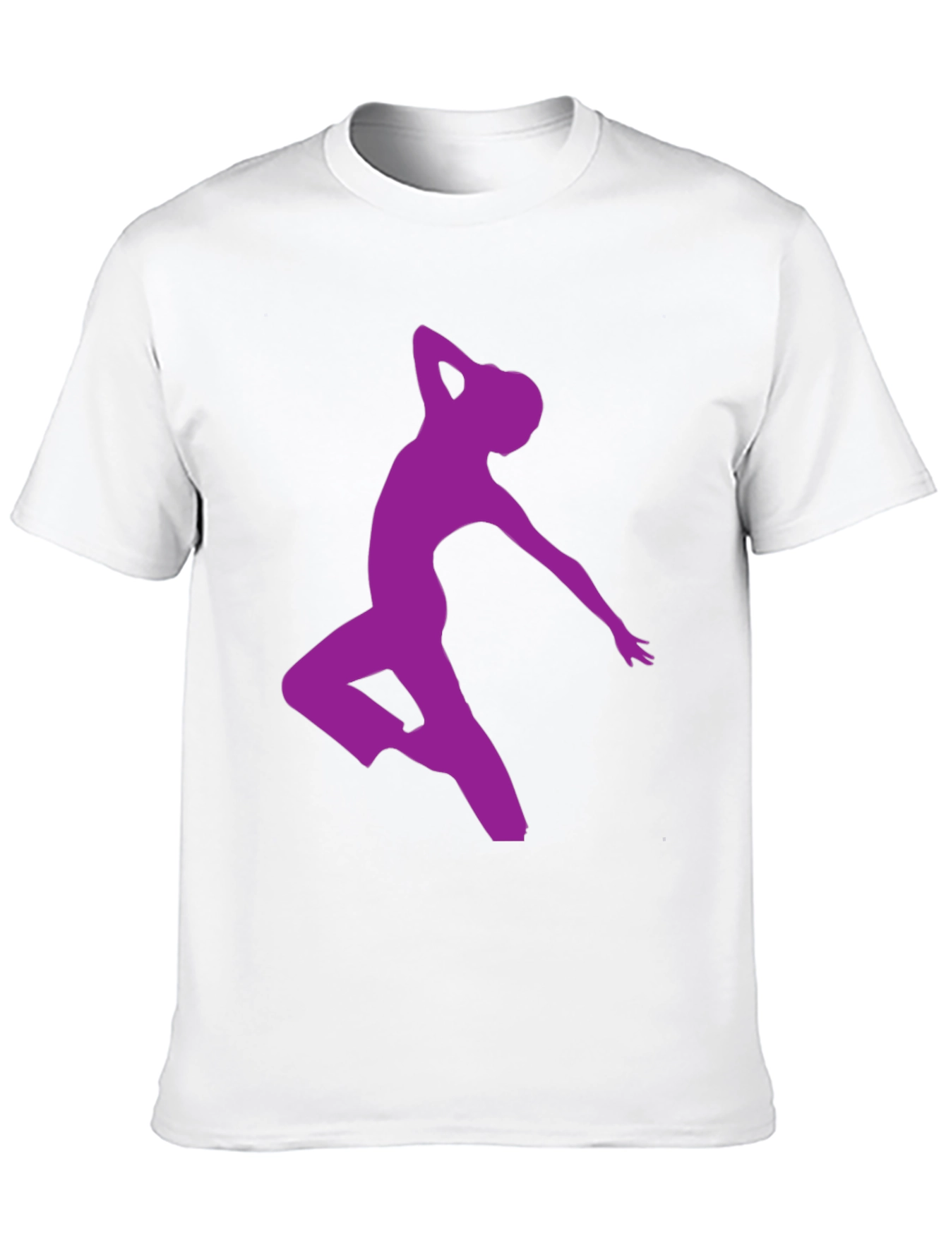 Purple Dancer Silhouette Black Graphic Tee