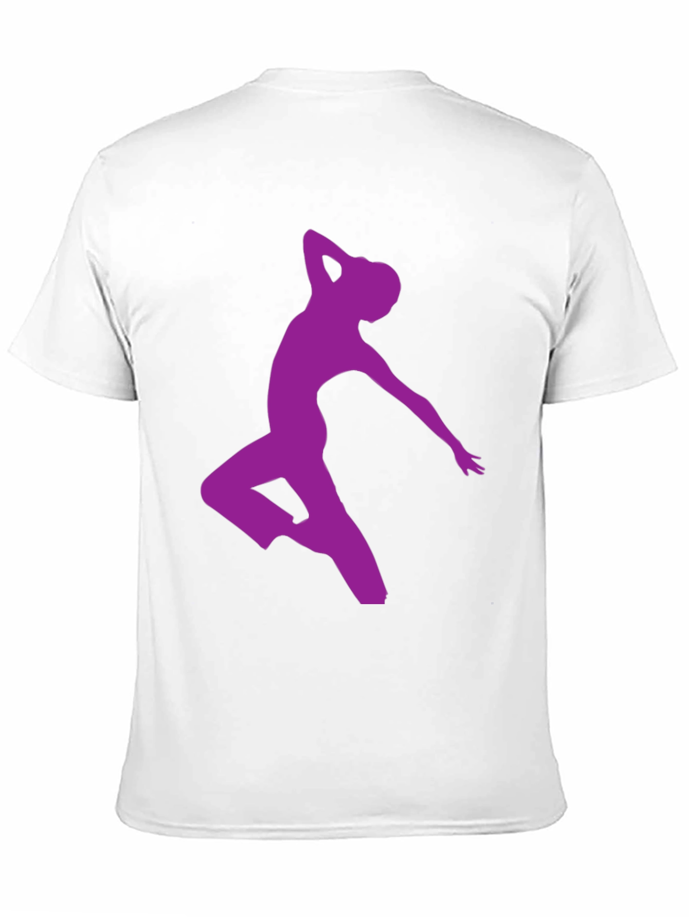 Purple Dancer Silhouette Black Graphic Tee