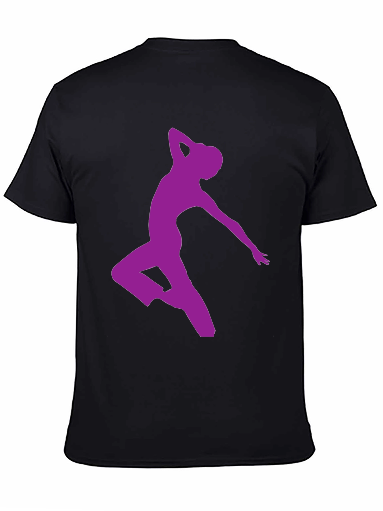 Purple Dancer Silhouette Black Graphic Tee