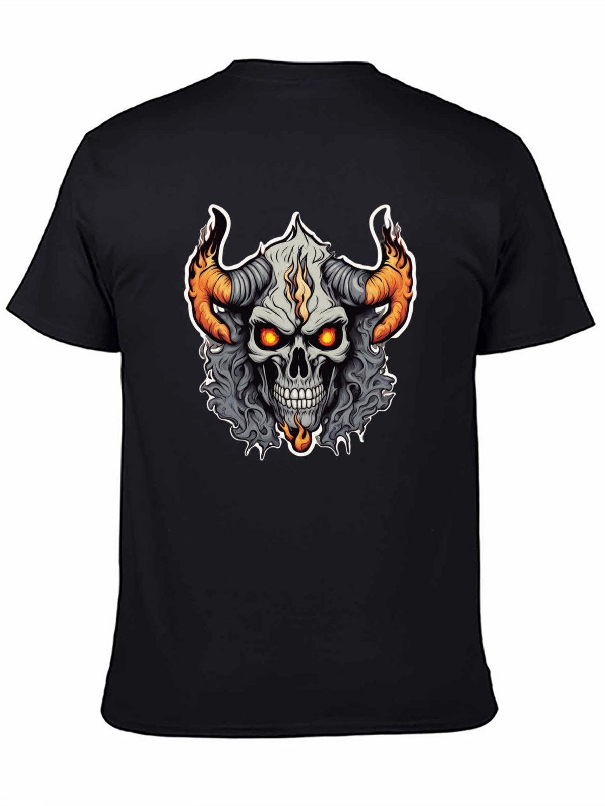 Skull Demon Graphic Tee - Black