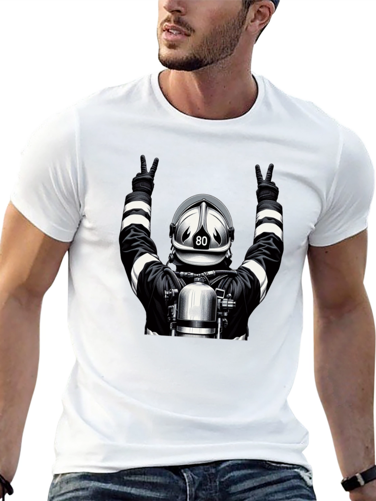 Firefighter 80 Graphic T-Shirt