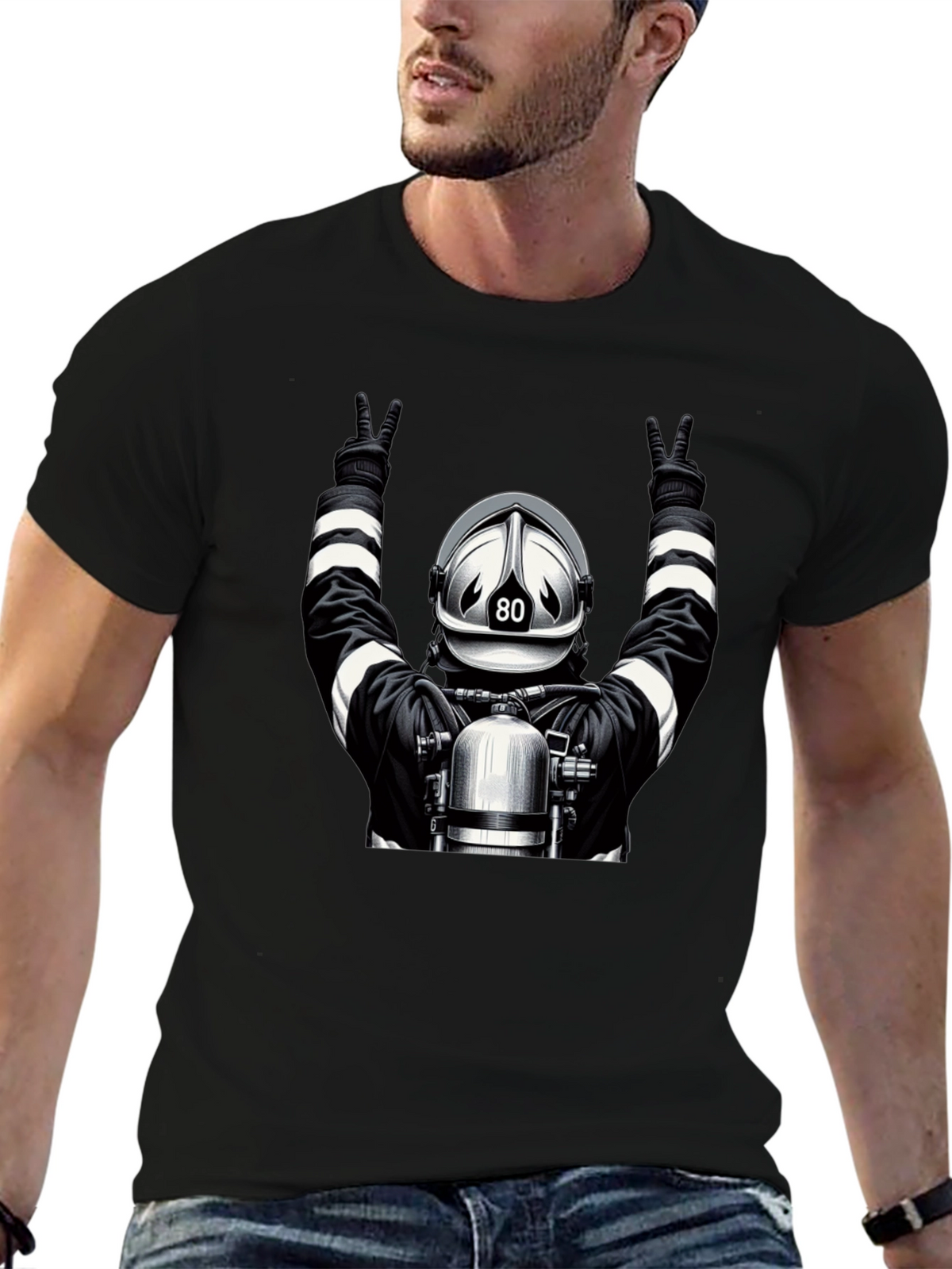 Firefighter 80 Graphic T-Shirt