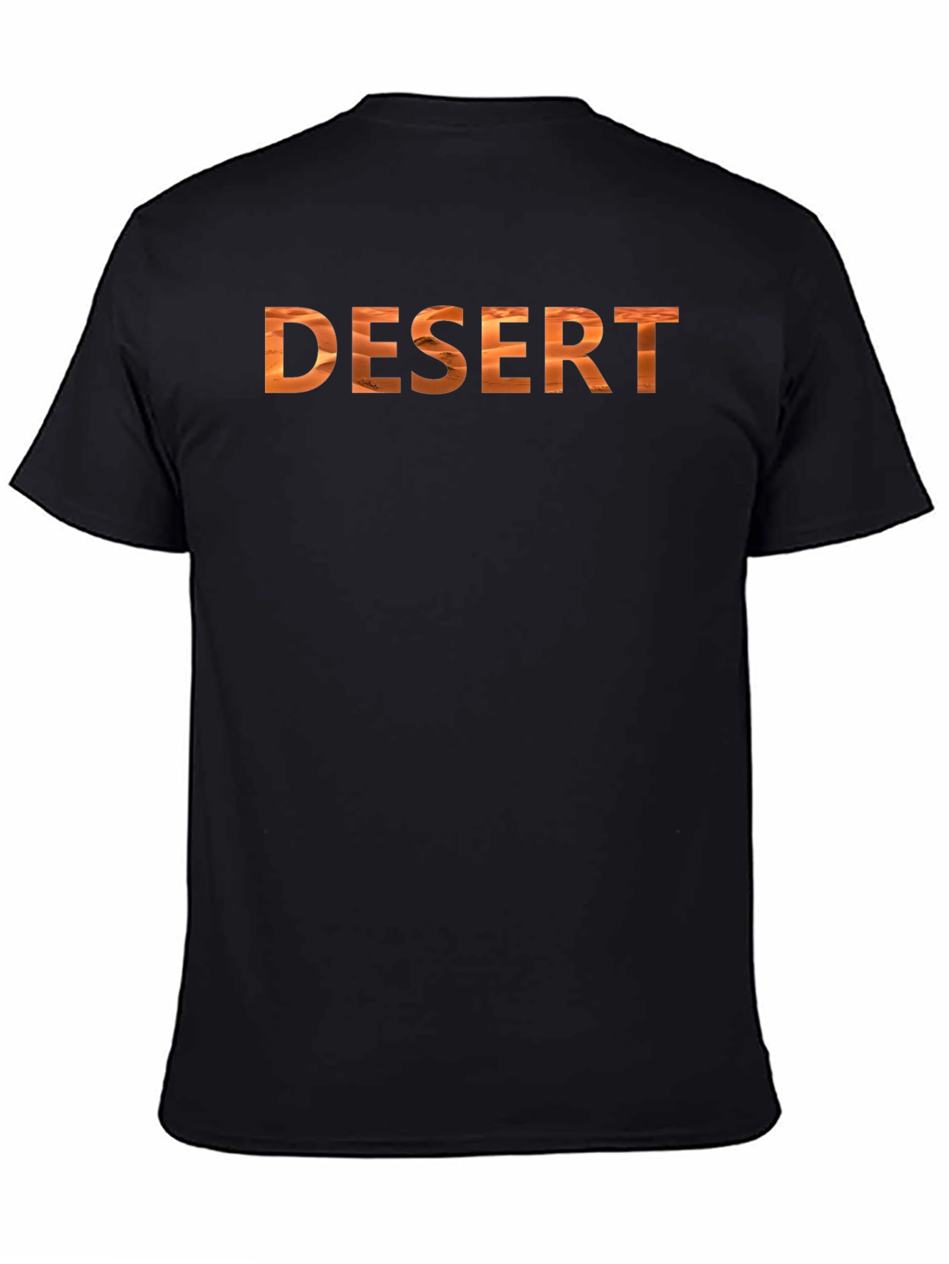 Desert Graphic Tee - Sand Dune Design Black T-Shirt