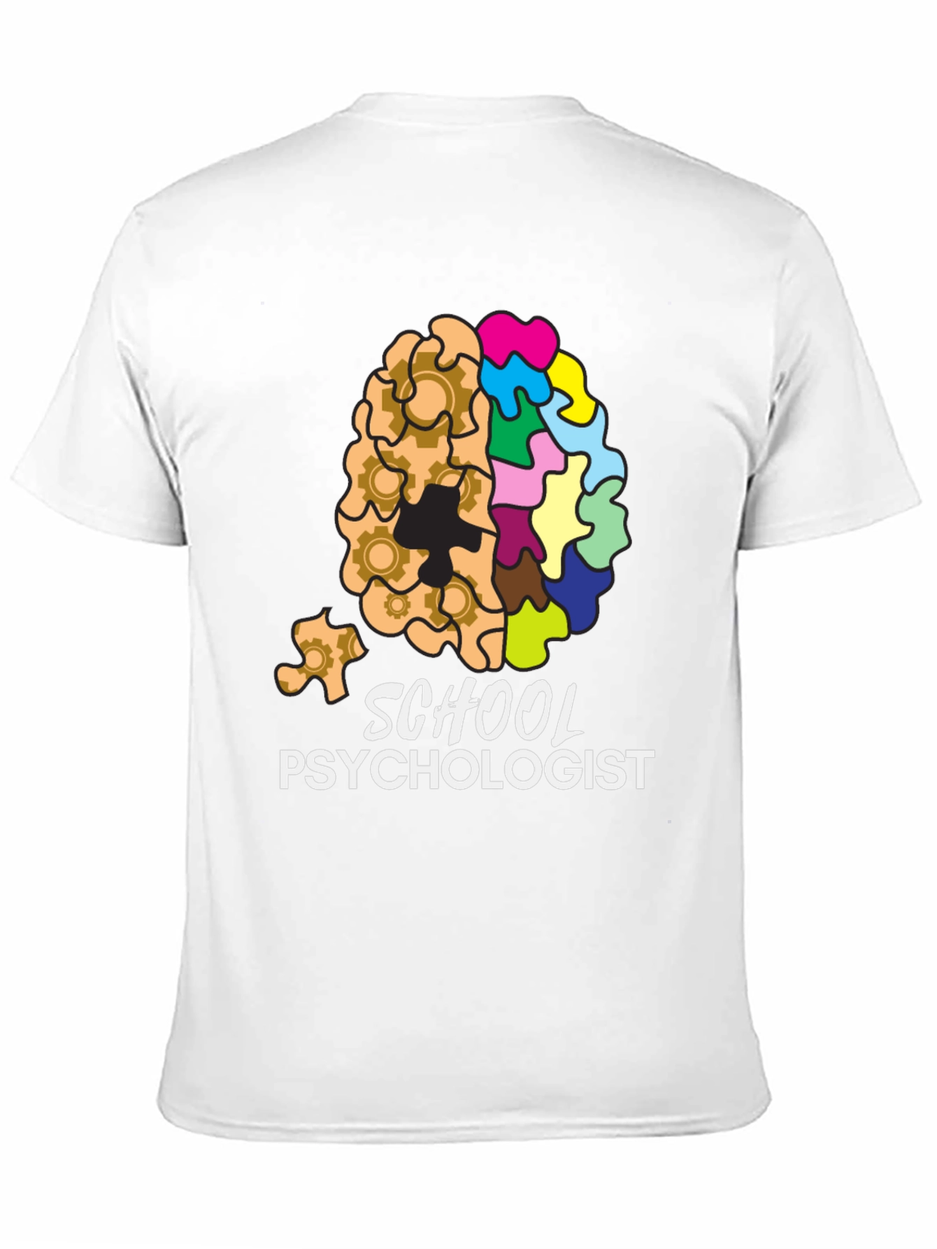 School Psychologist Brain Gear Puzzle T-Shirt