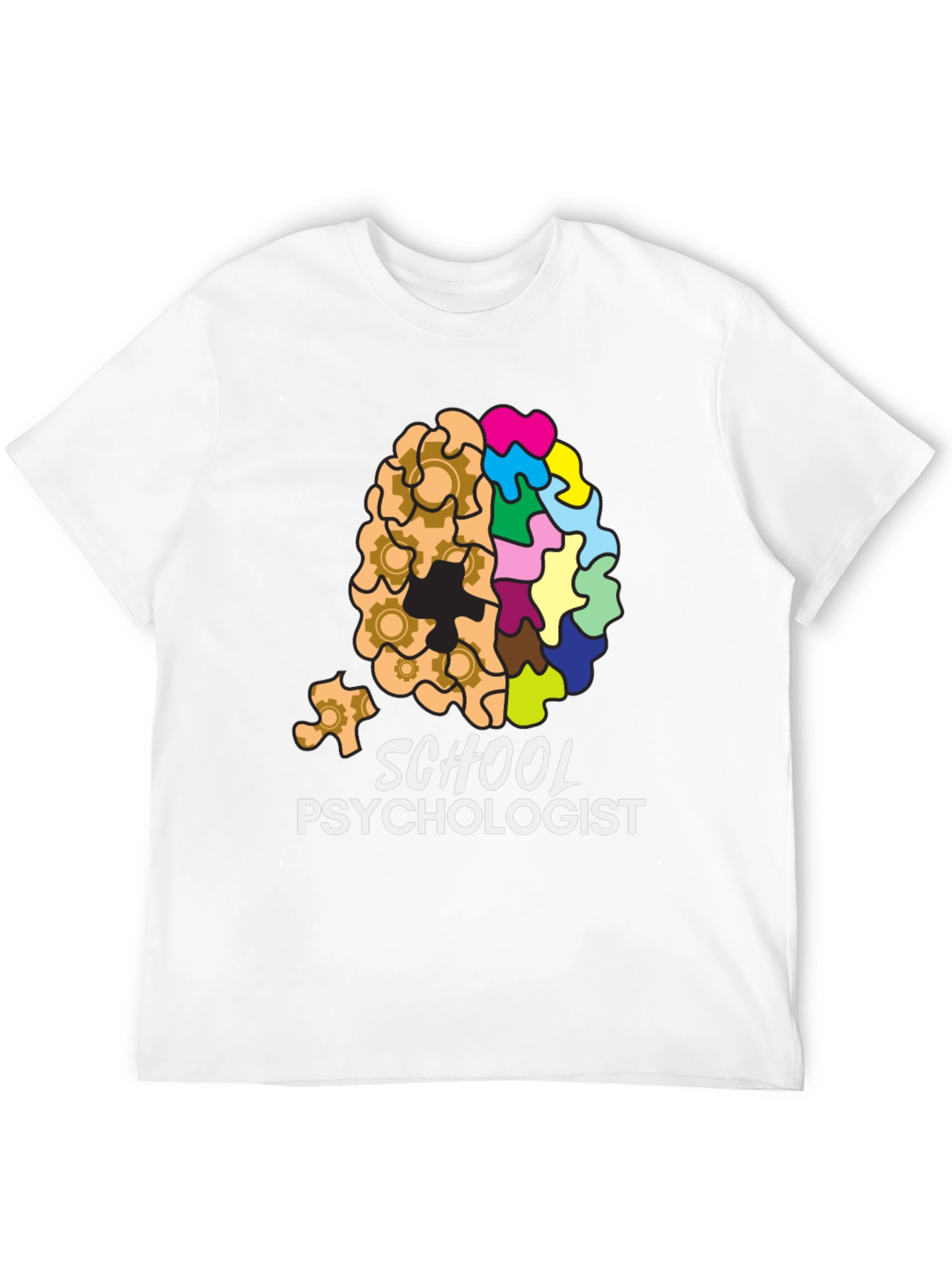 School Psychologist Brain Gear Puzzle T-Shirt