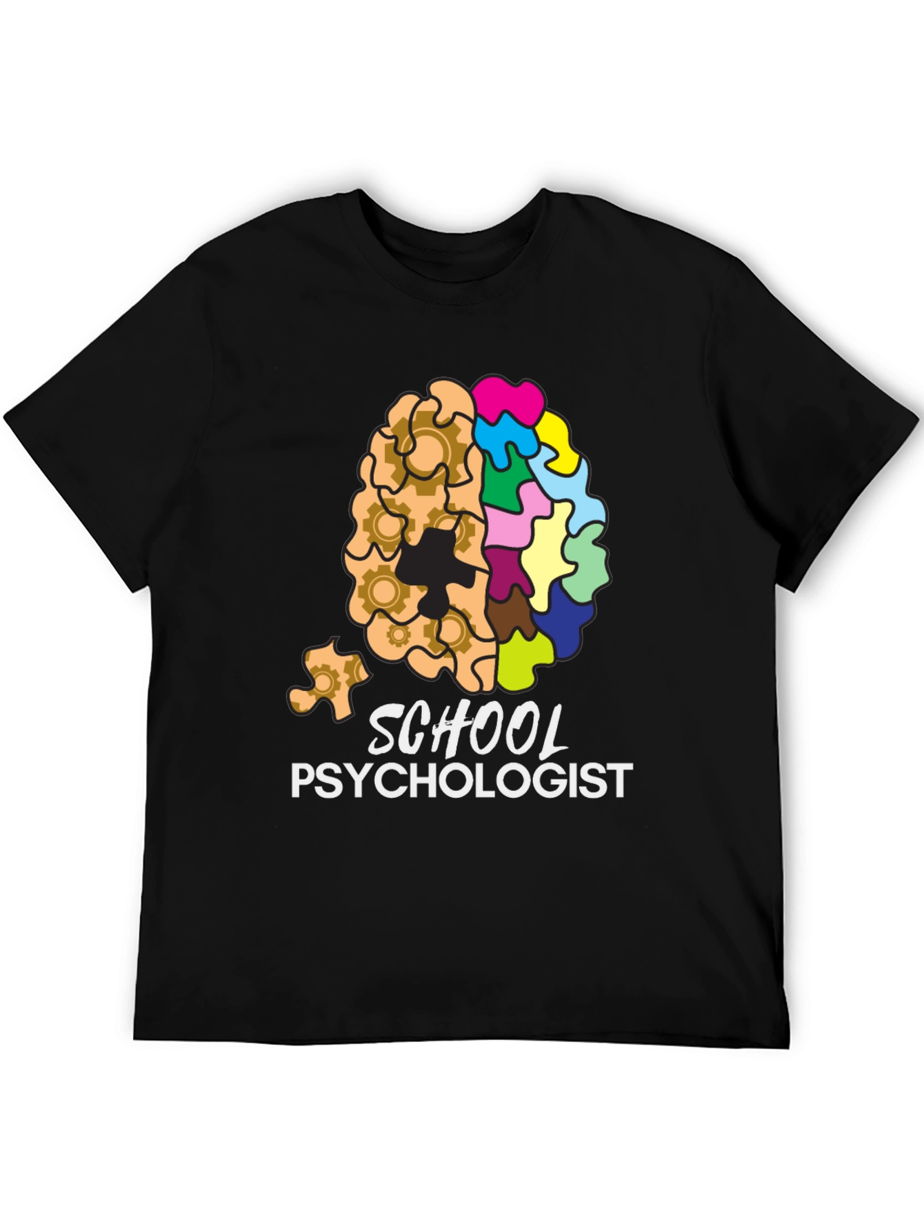 School Psychologist Brain Gear Puzzle T-Shirt