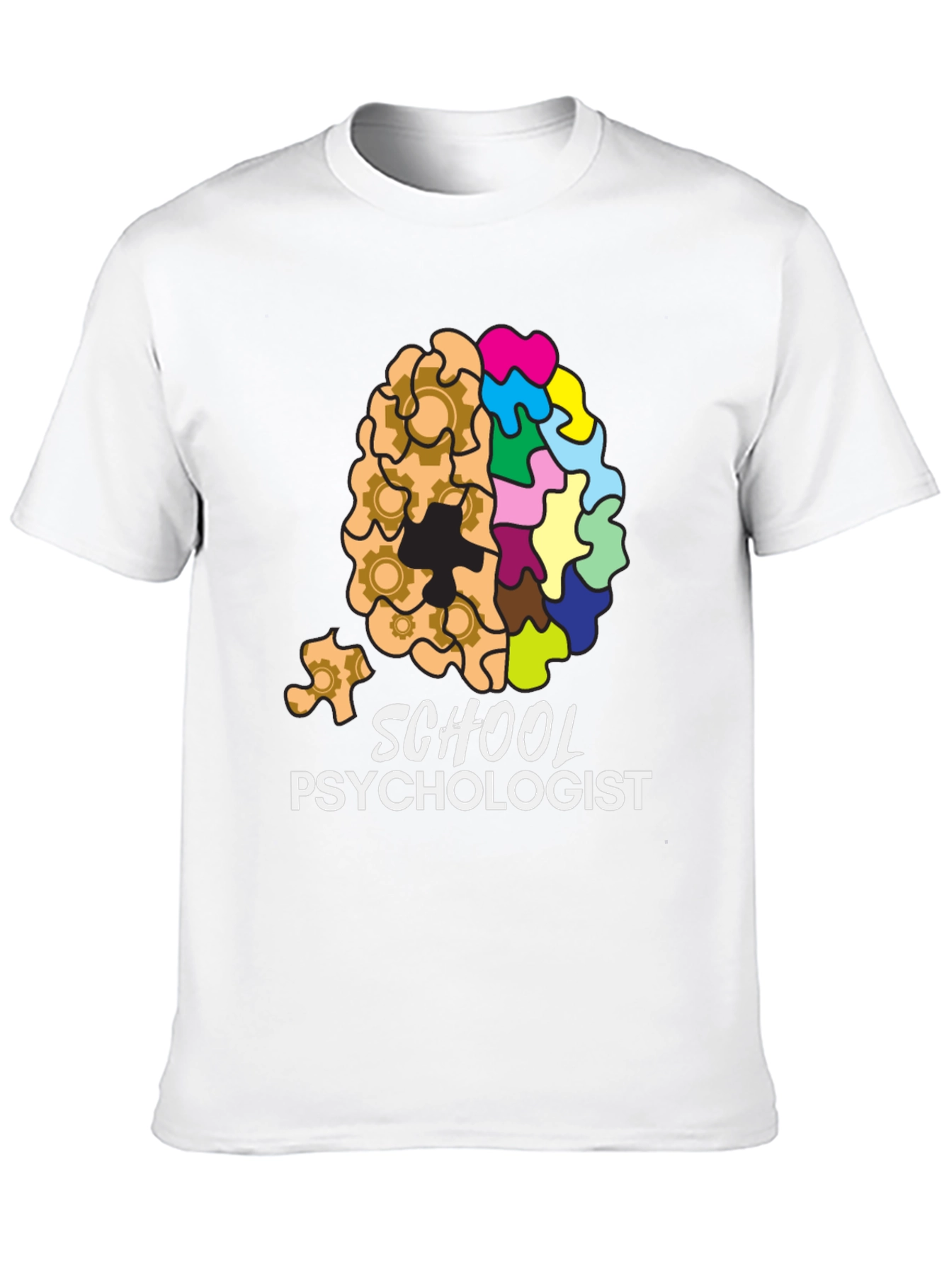 School Psychologist Brain Gear Puzzle T-Shirt