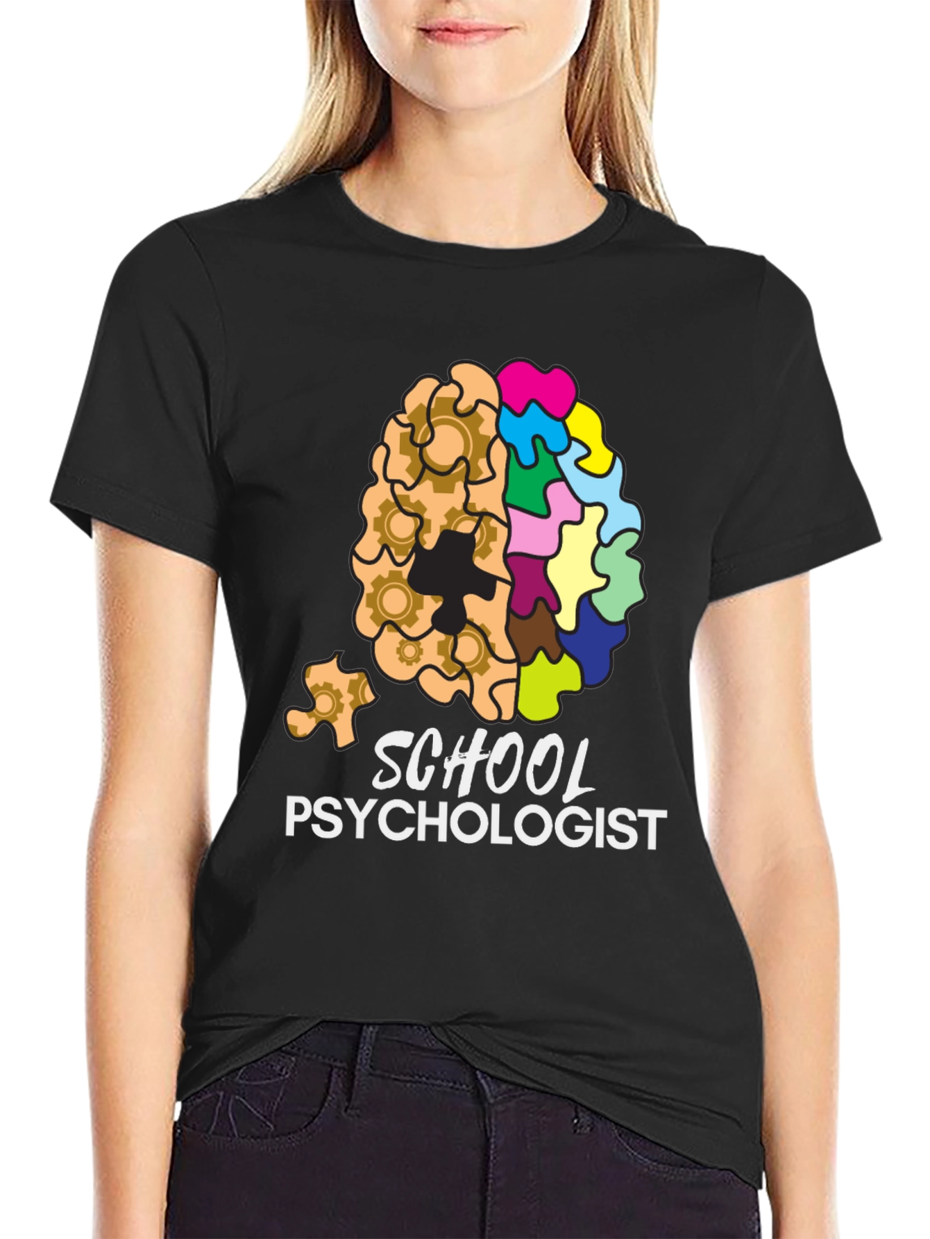 School Psychologist Brain Gear Puzzle T-Shirt