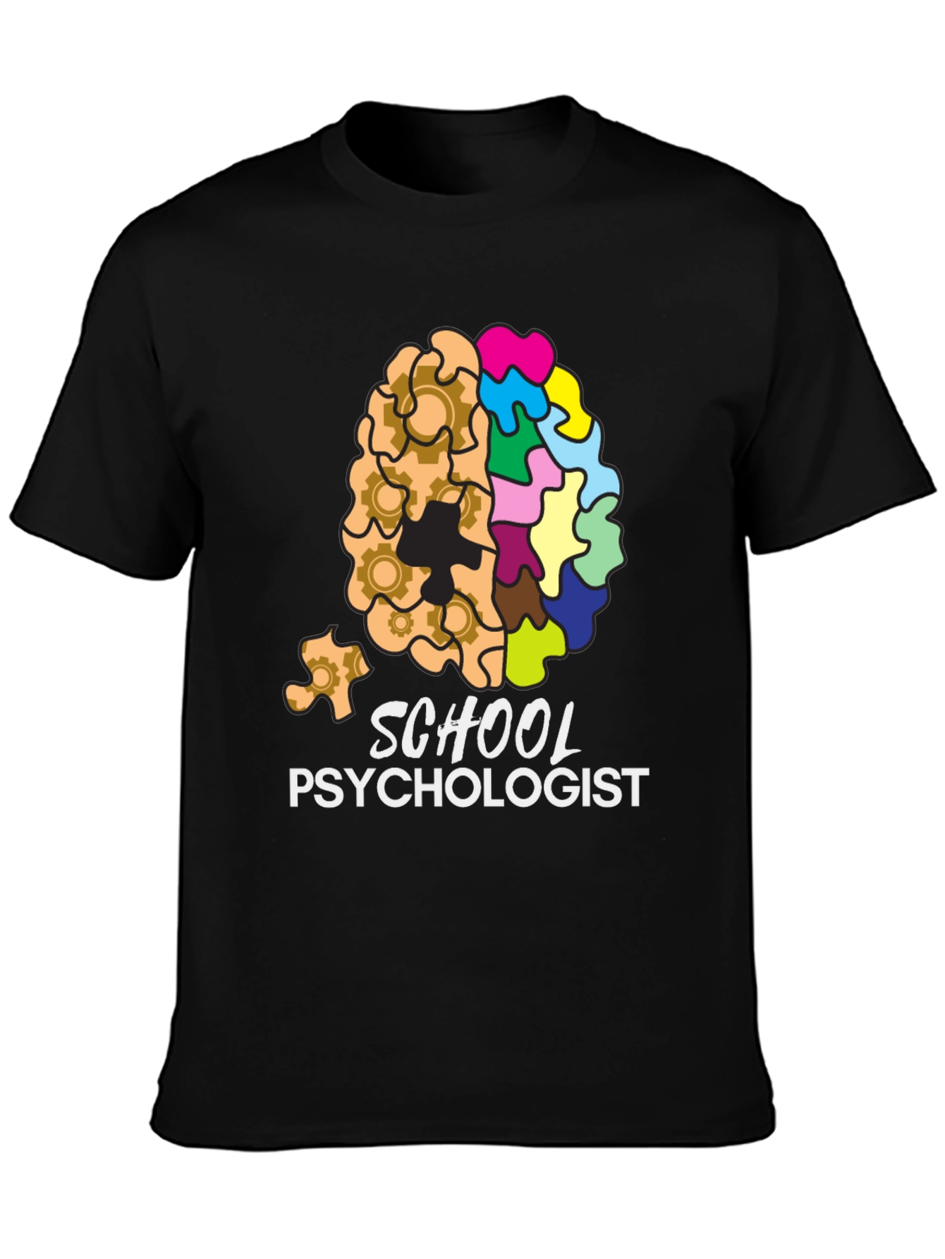School Psychologist Brain Gear Puzzle T-Shirt