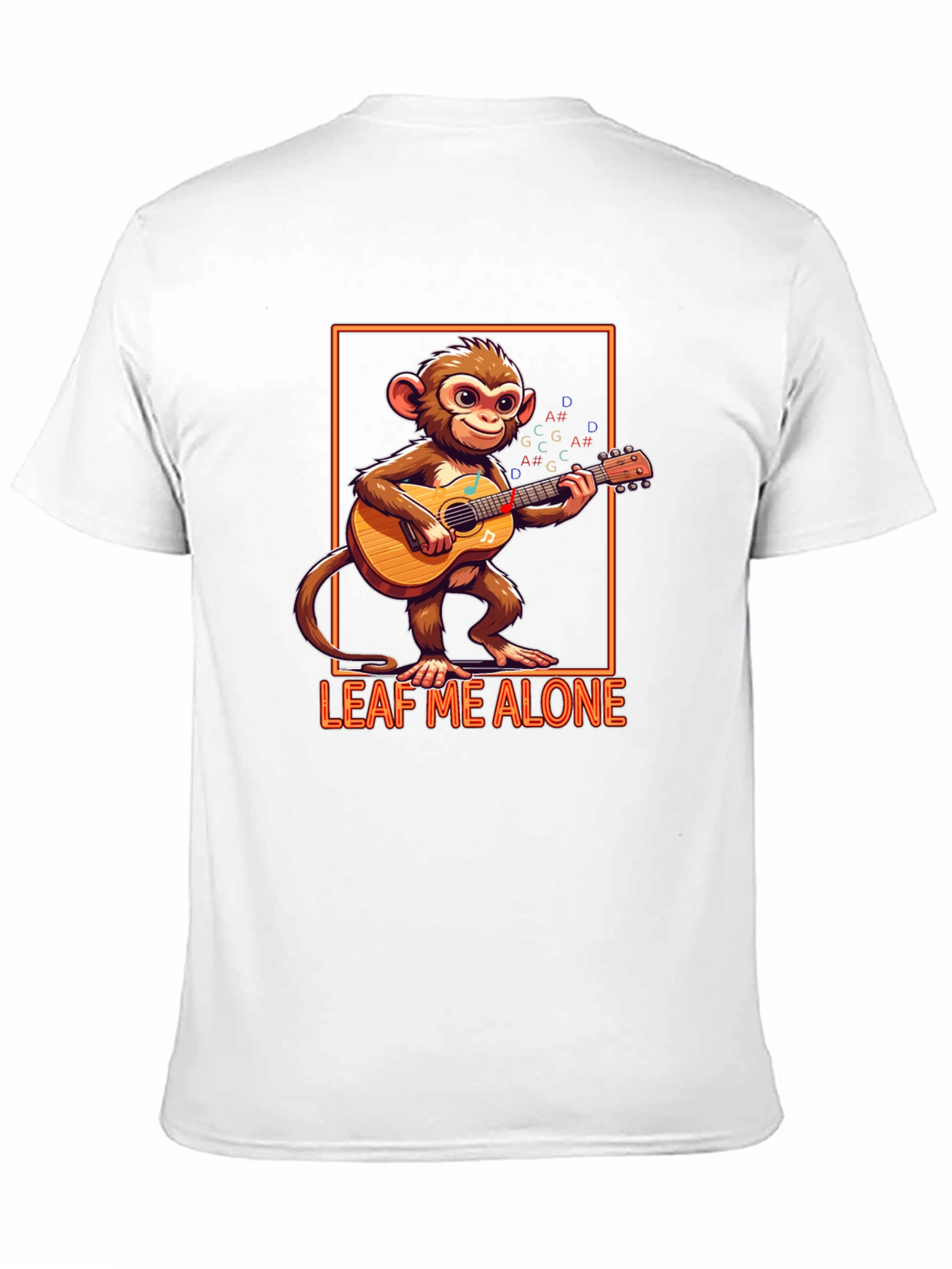 Funny Monkey Playing Guitar Graphic T-Shirt