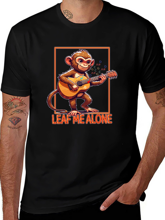 Funny Monkey Playing Guitar Graphic T-Shirt