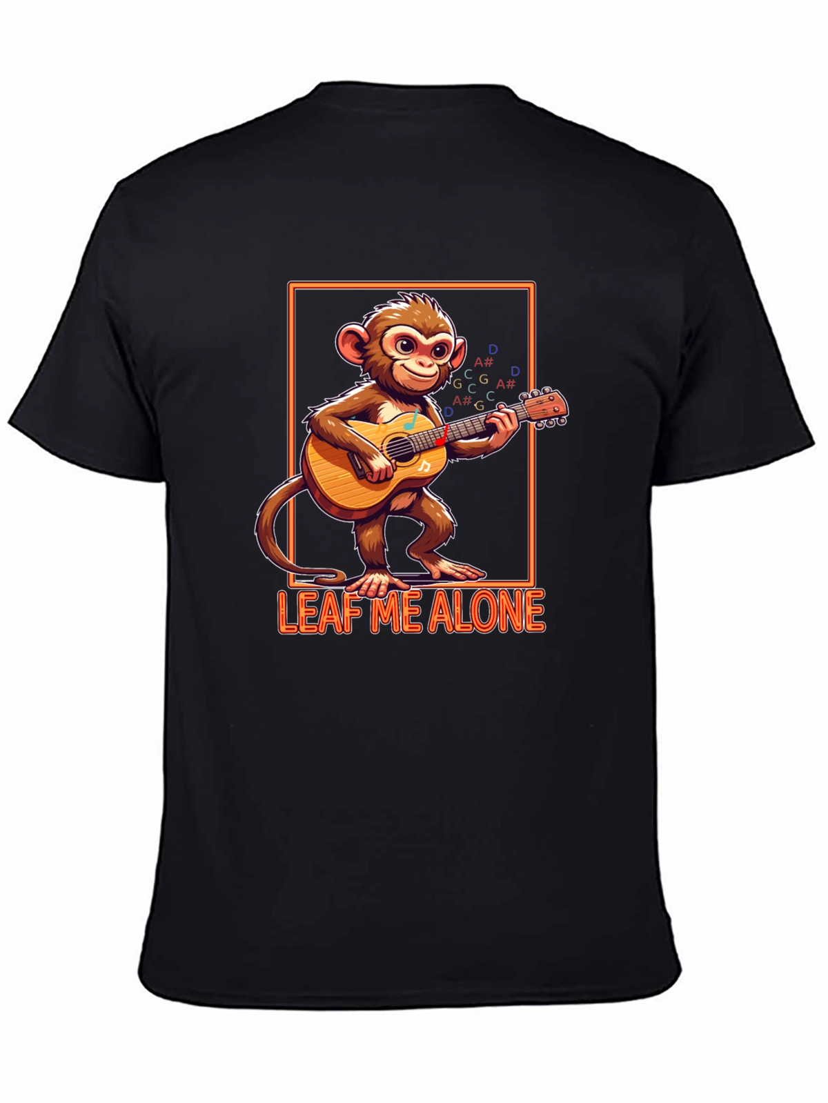 Funny Monkey Playing Guitar Graphic T-Shirt