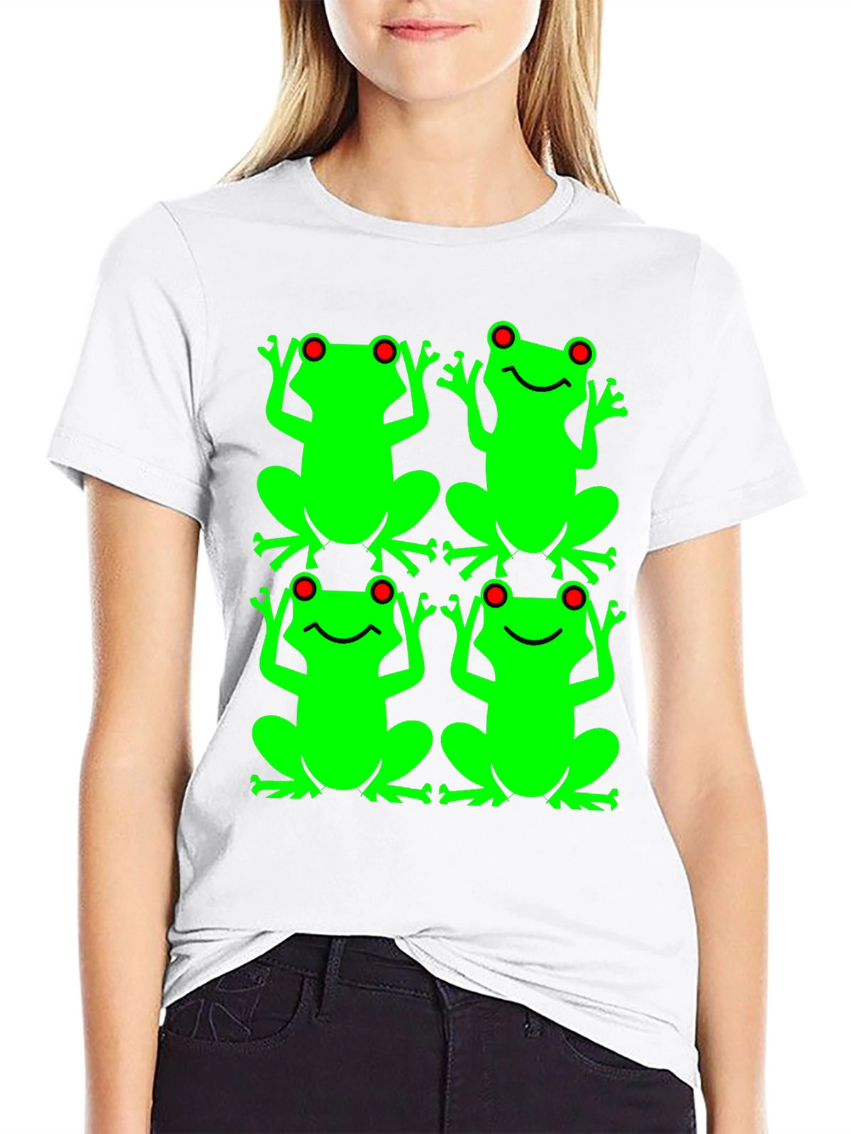 Frog Pattern Graphic T-Shirt