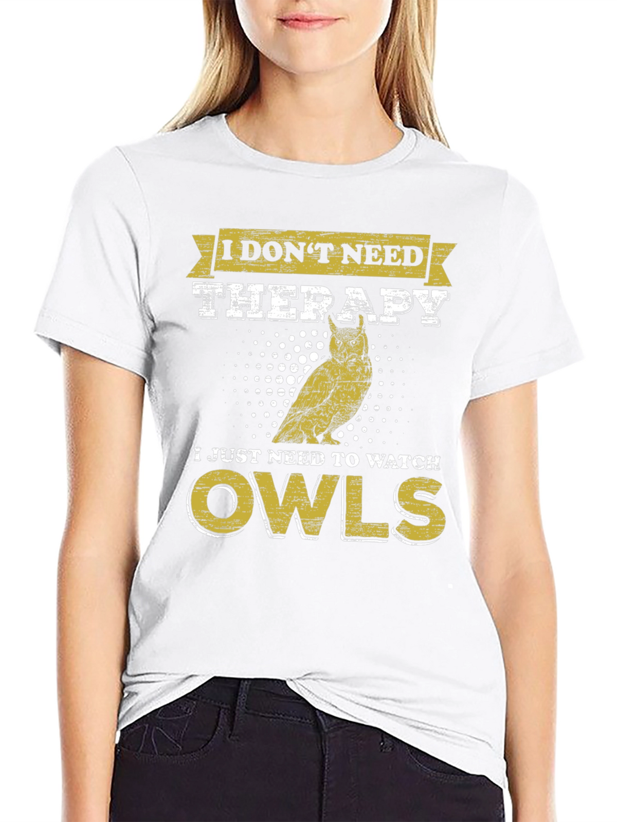 Funny Owl Lover T-Shirt: No Therapy Just Owls!