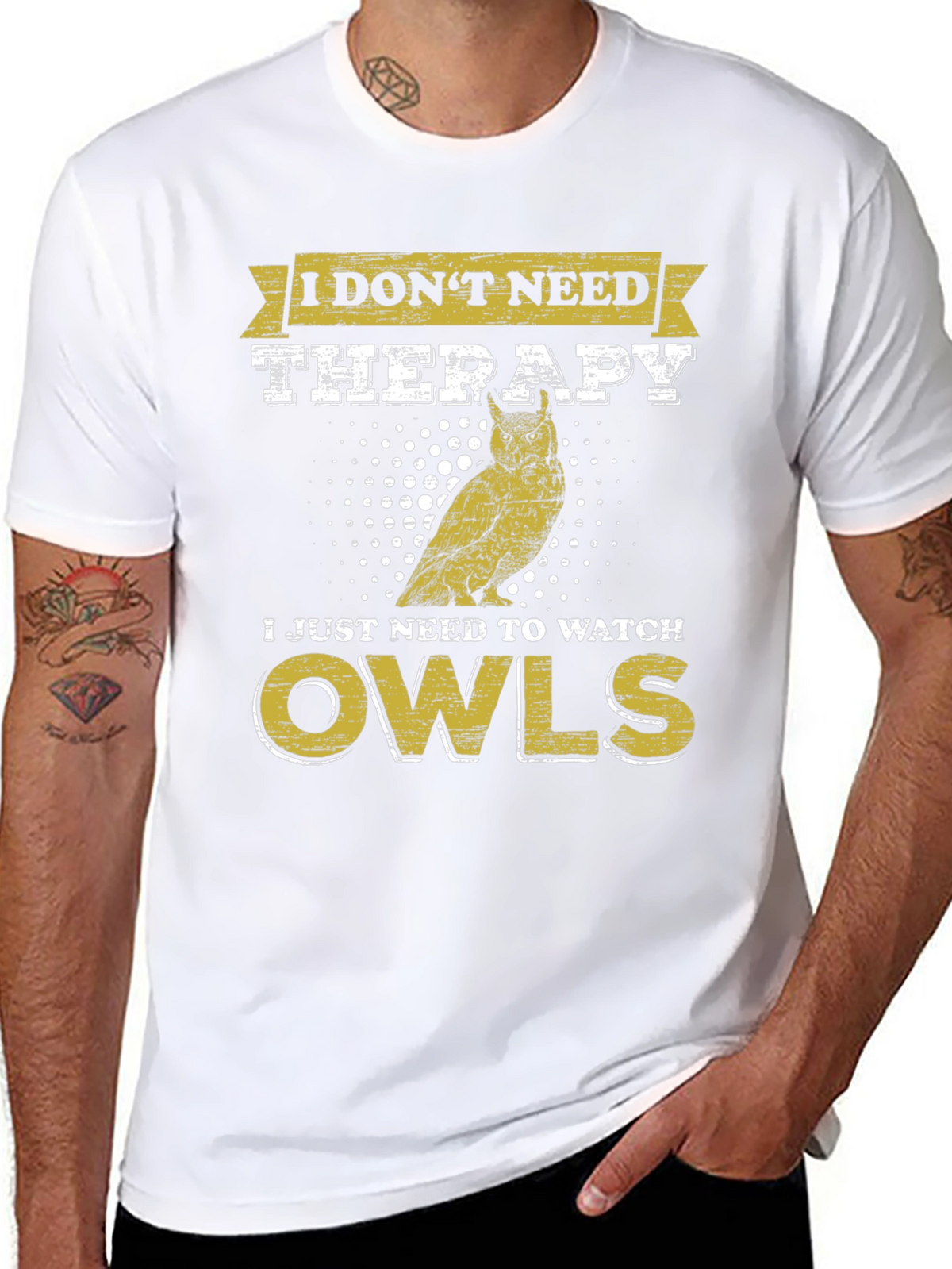 Funny Owl Lover T-Shirt: No Therapy Just Owls!