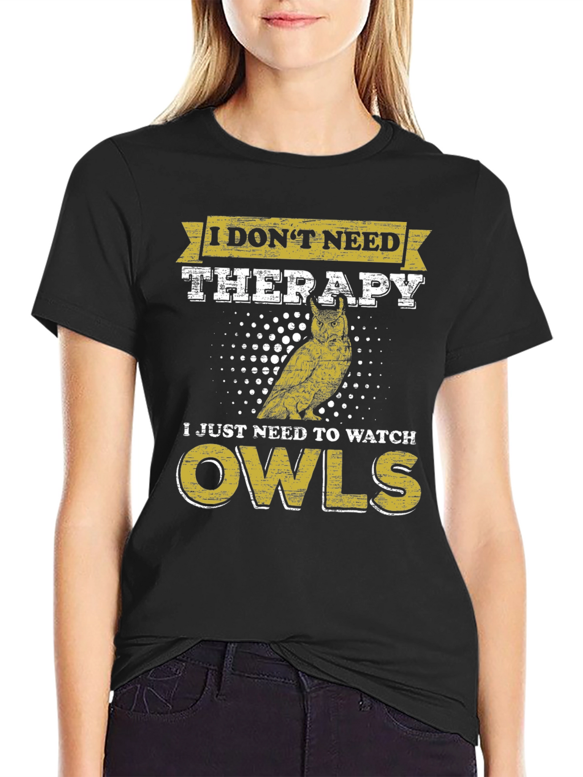 Funny Owl Lover T-Shirt: No Therapy Just Owls!