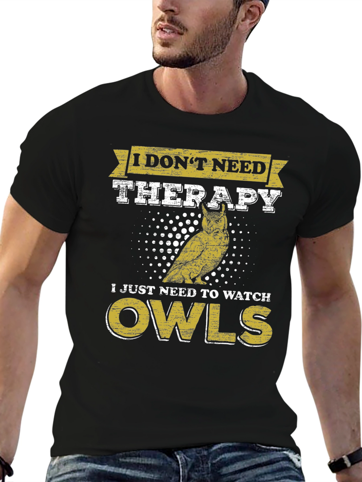 Funny Owl Lover T-Shirt: No Therapy Just Owls!
