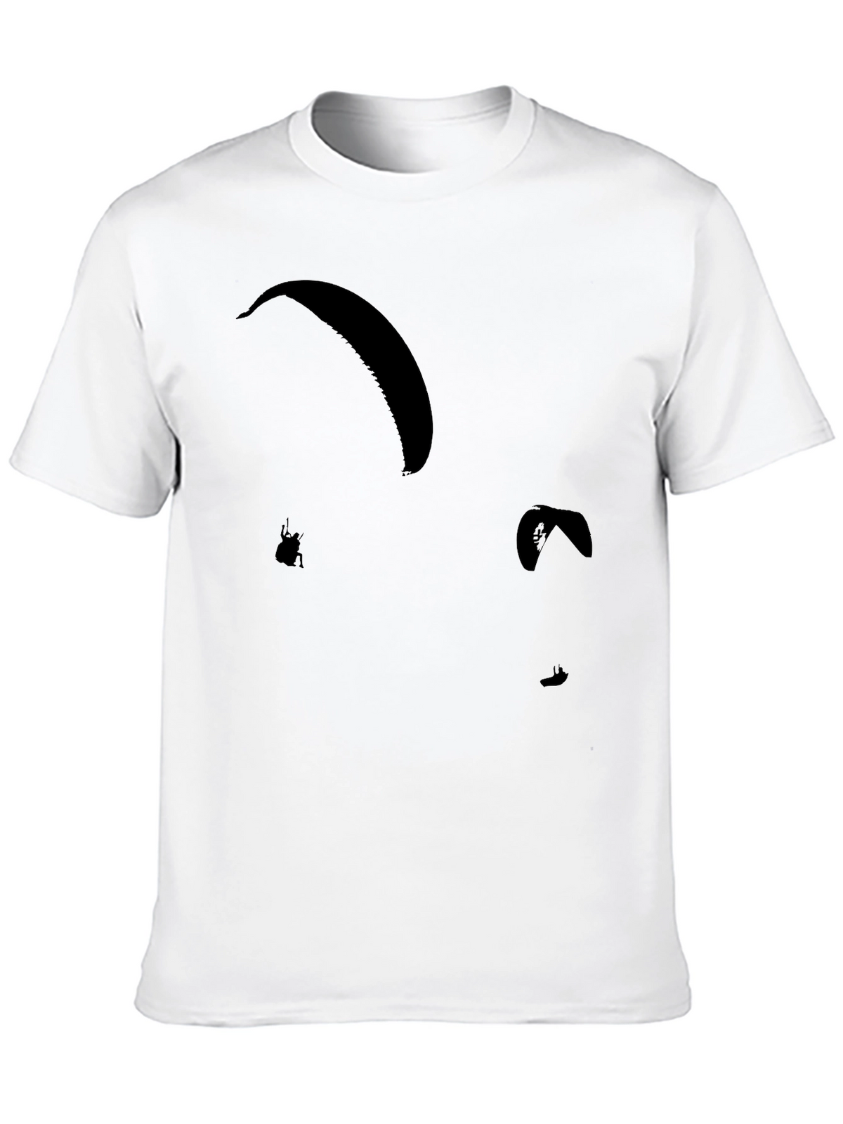 Black Paragliding T-Shirt for Extreme Sports Lovers