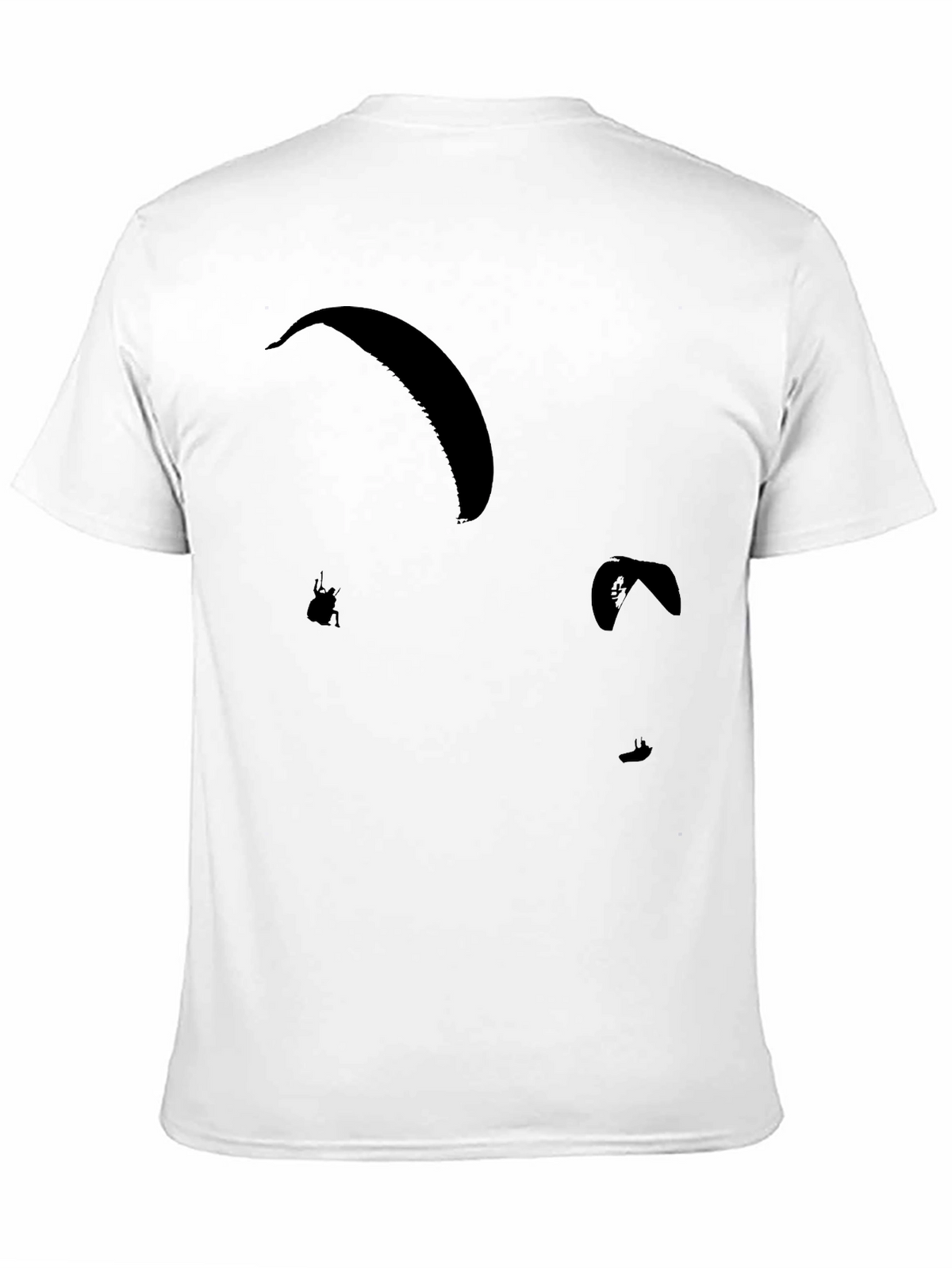 Black Paragliding T-Shirt for Extreme Sports Lovers